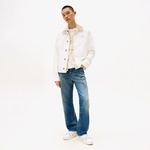 Tommy Jeans Cotton Chore Erkek Beyaz Ceket