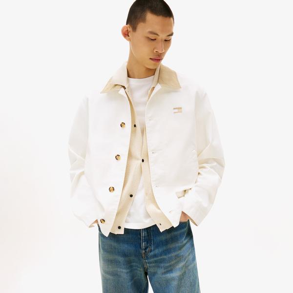 Tommy Jeans Cotton Chore Erkek Beyaz Ceket