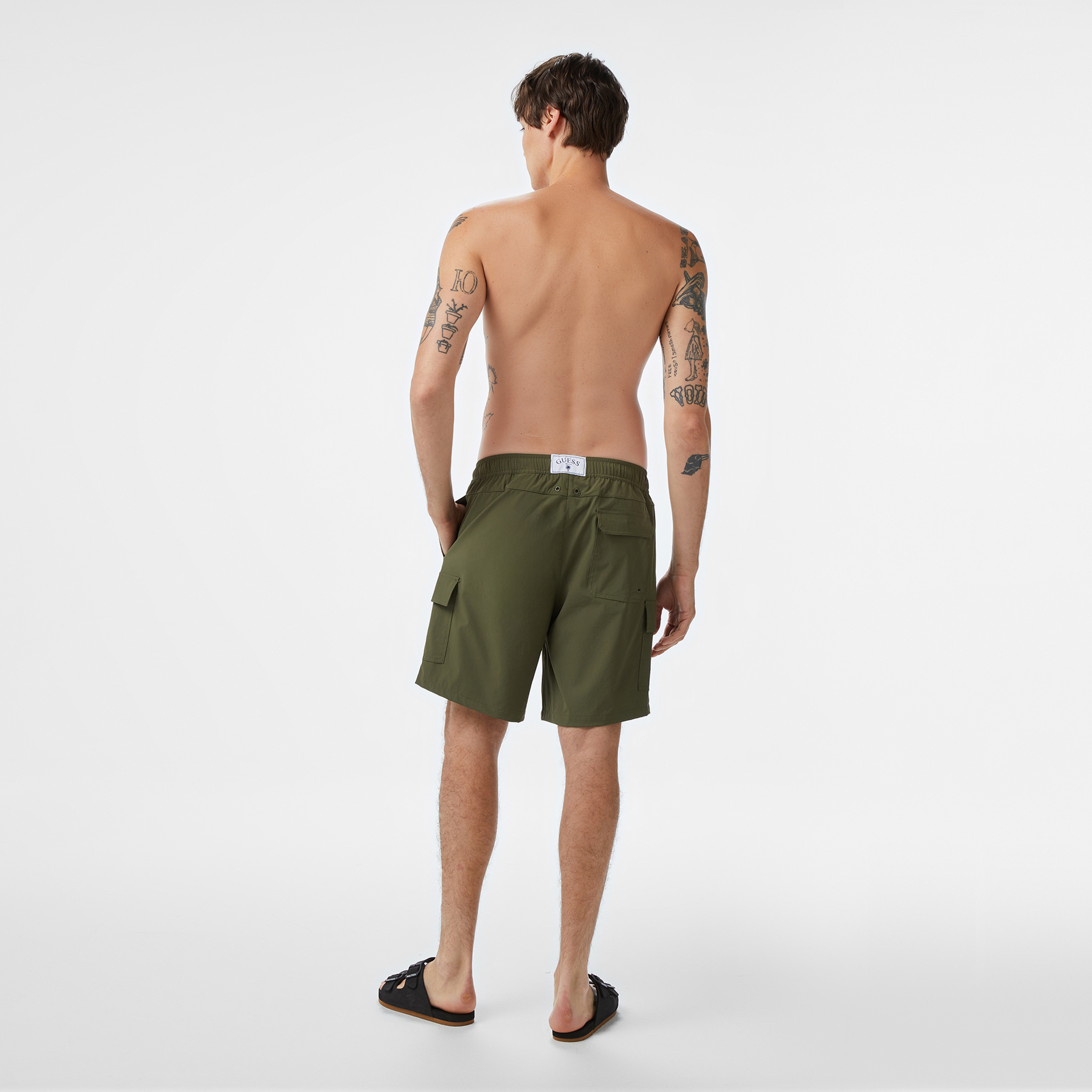 Guess Erkek Yeşil Deniz Şortu