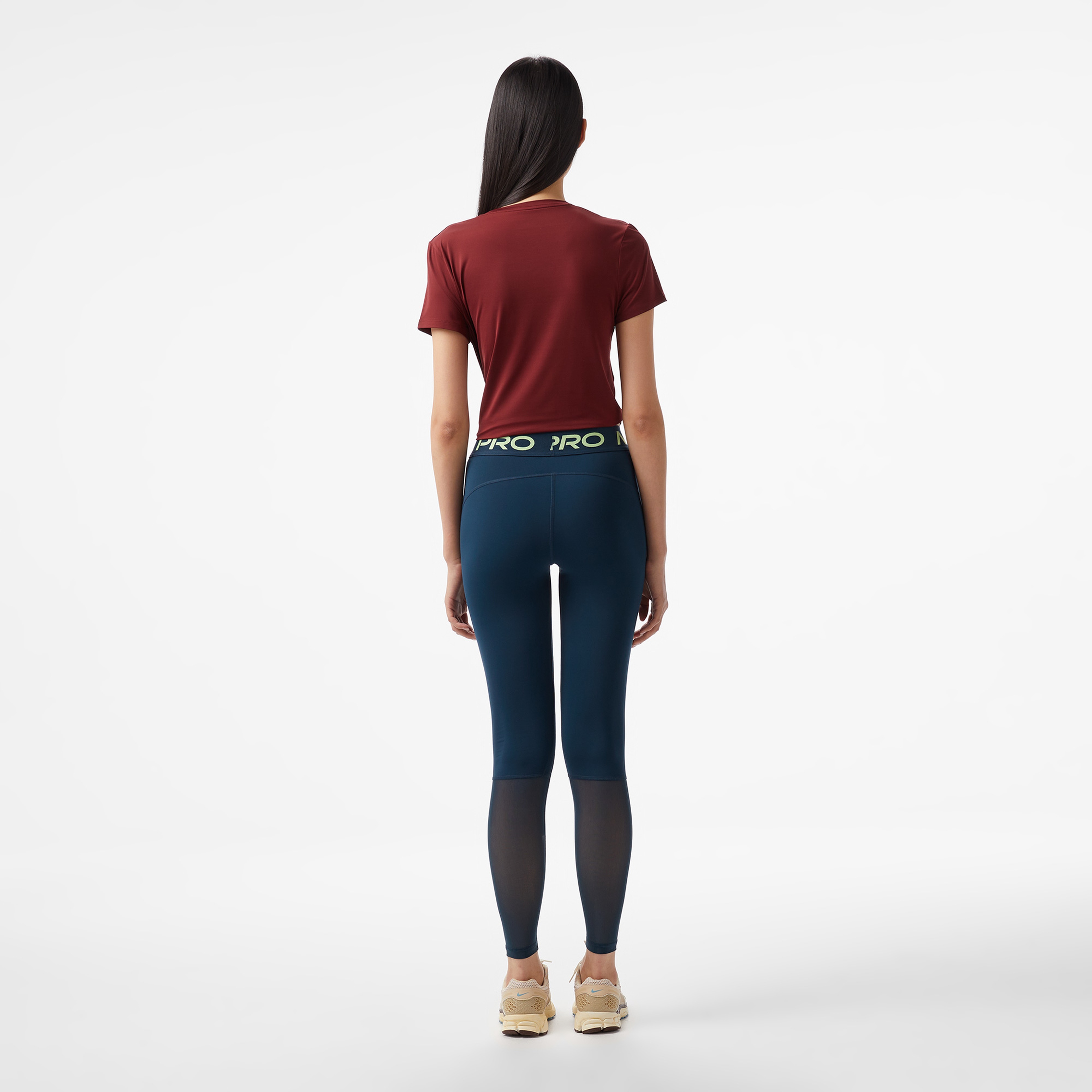 Nike Pro Dri-Fit Mid-Rise Kadın Lacivert Tayt