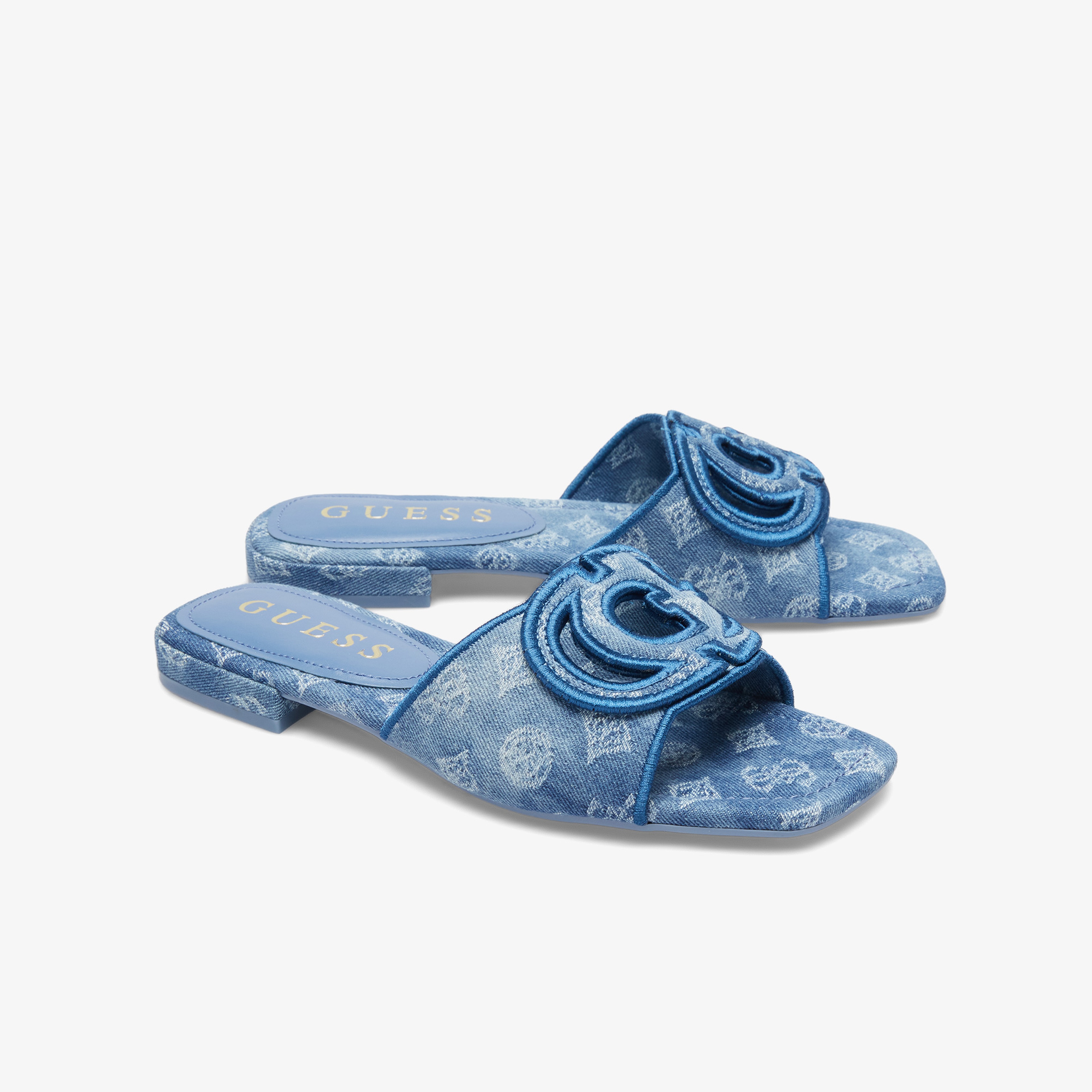 Guess Tarishaeide Denim Kadın Mavi Terlik