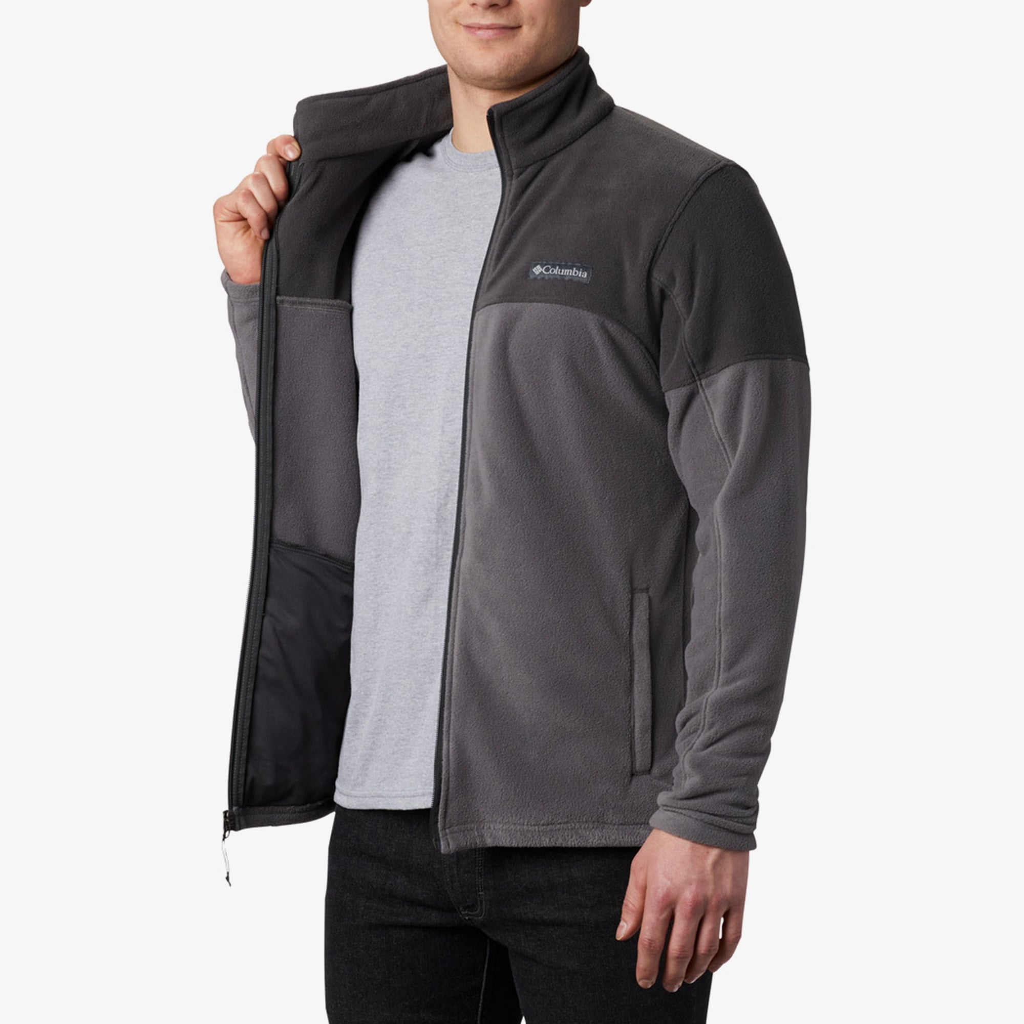 Columbia Basin Trail III Erkek Gri Fermuarlı Polar Eşofman Üstü