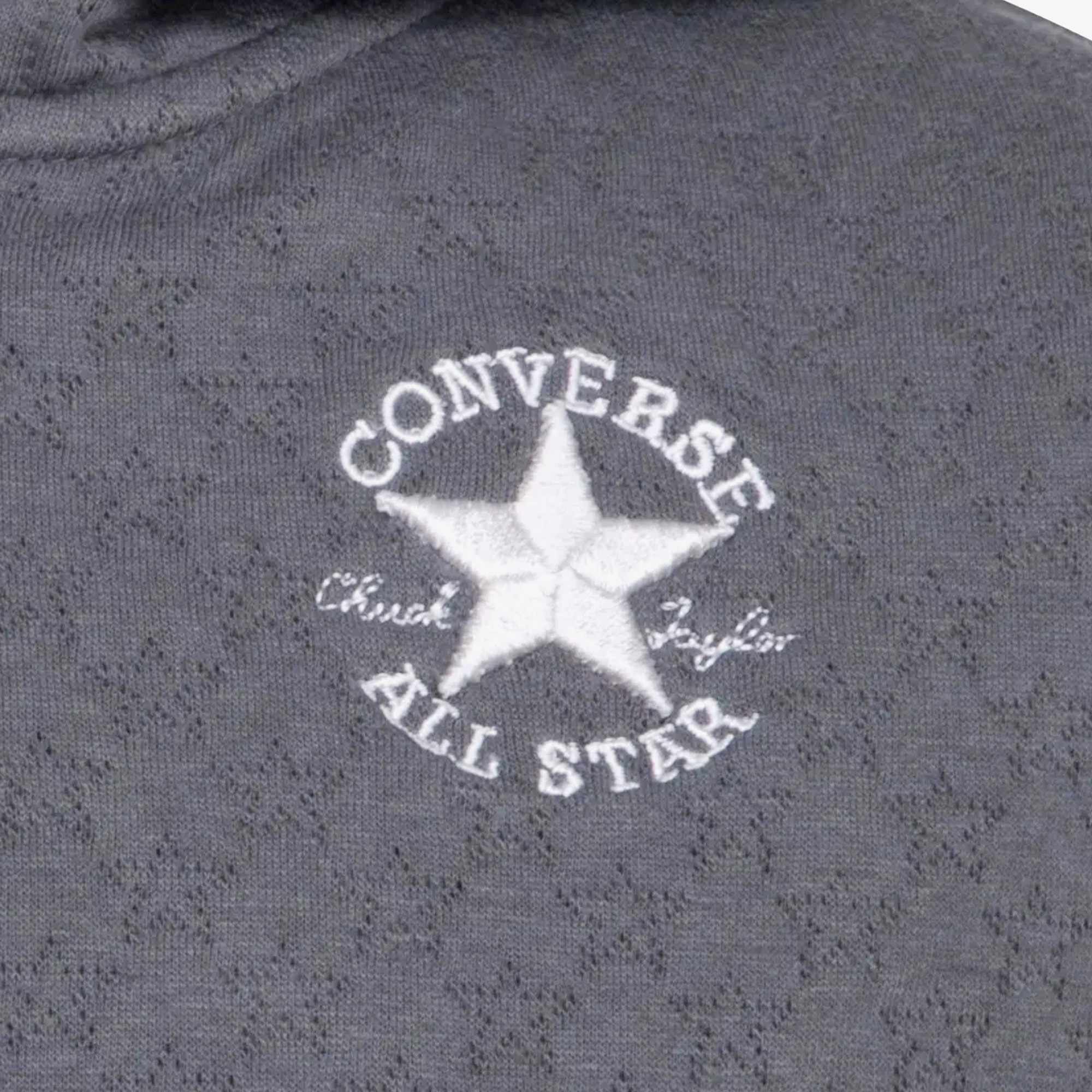 Converse Star Pointelle Çocuk Siyah Sweatshirt
