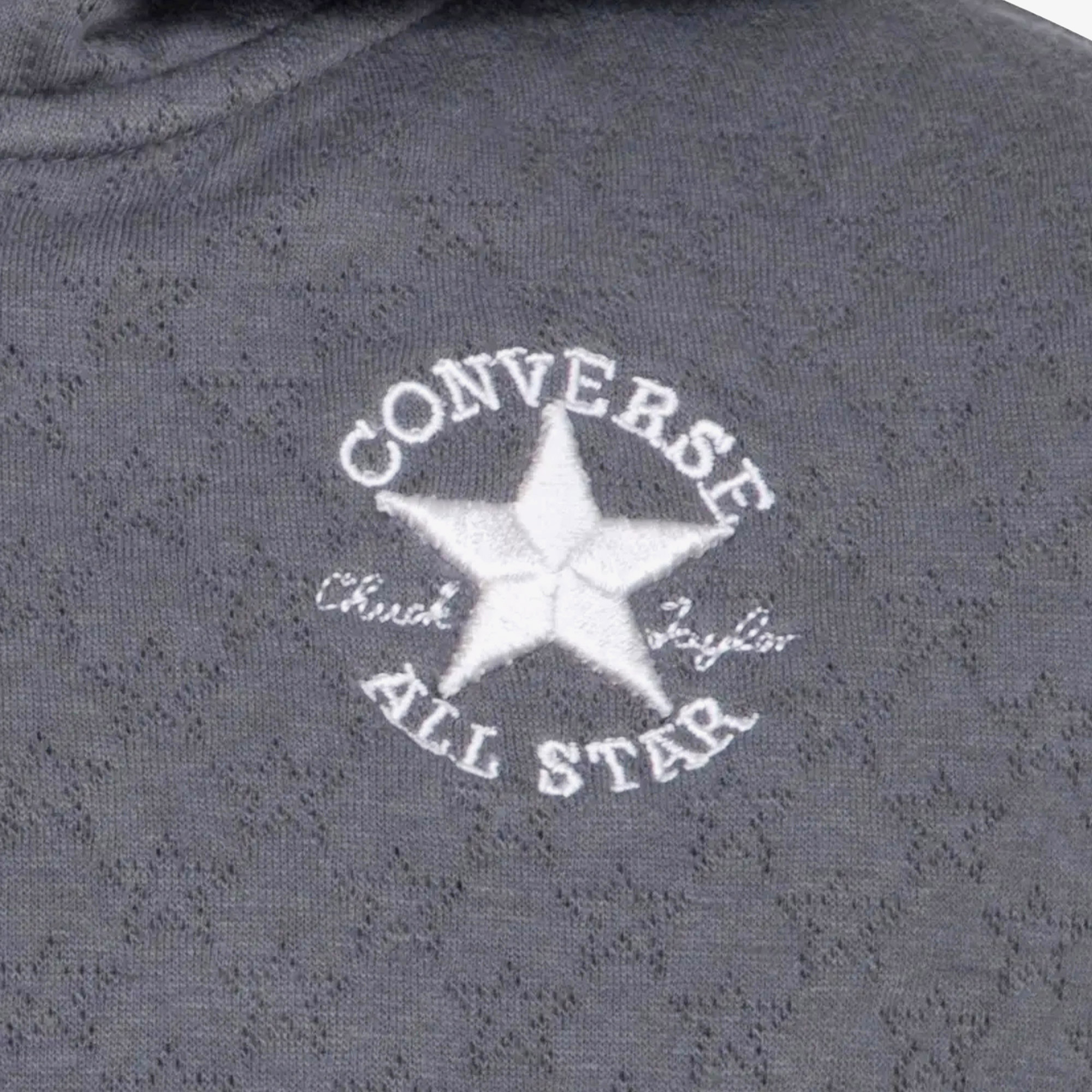 Converse Star Pointelle Çocuk Siyah Sweatshirt