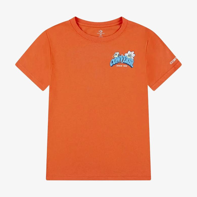 Converse Trail Mix Flower Çocuk Turuncu T-Shirt