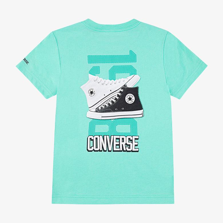 Converse Retro Font Sneaker Çocuk Yeşil T-Shirt
