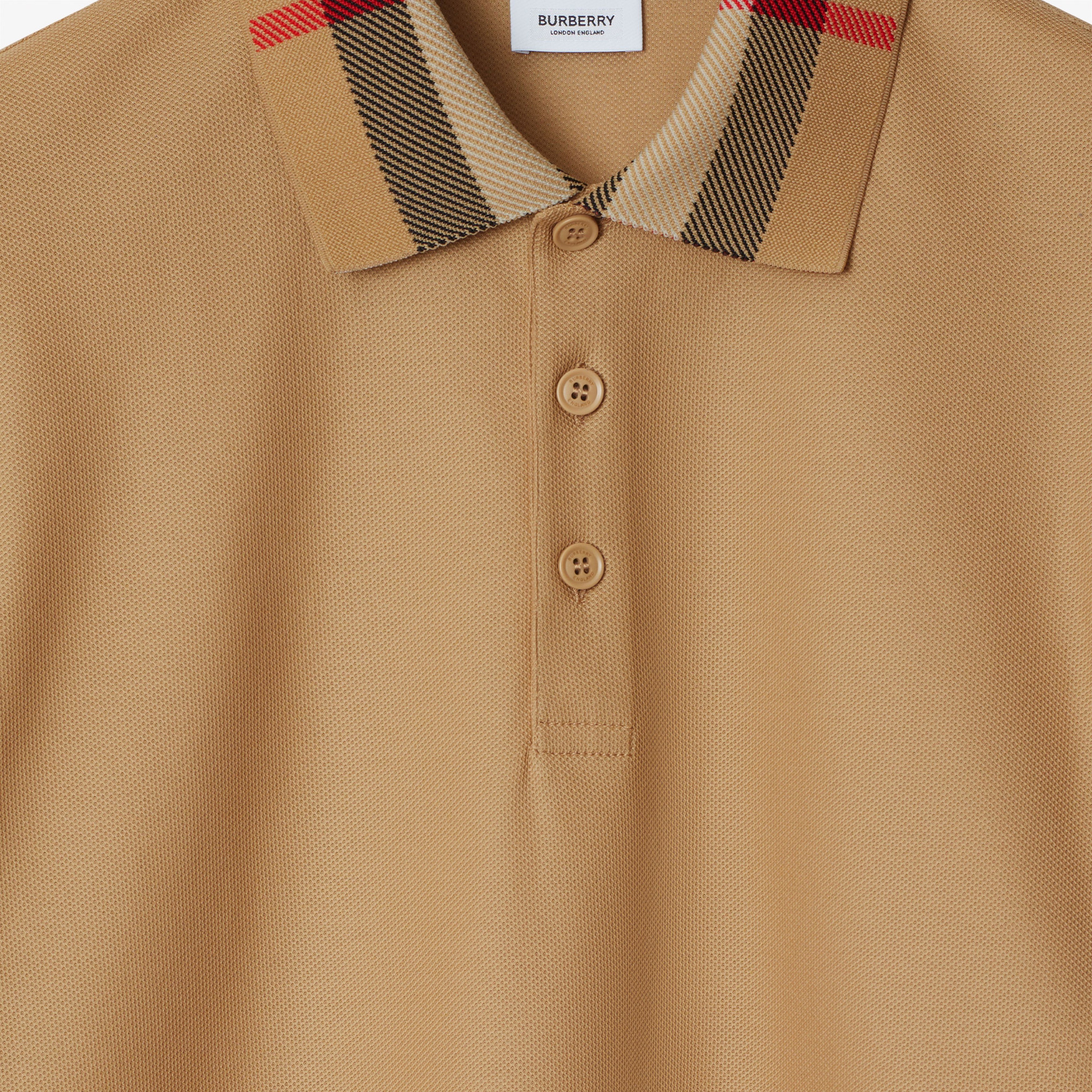 Burberry Pamuklu Erkek Bej Polo