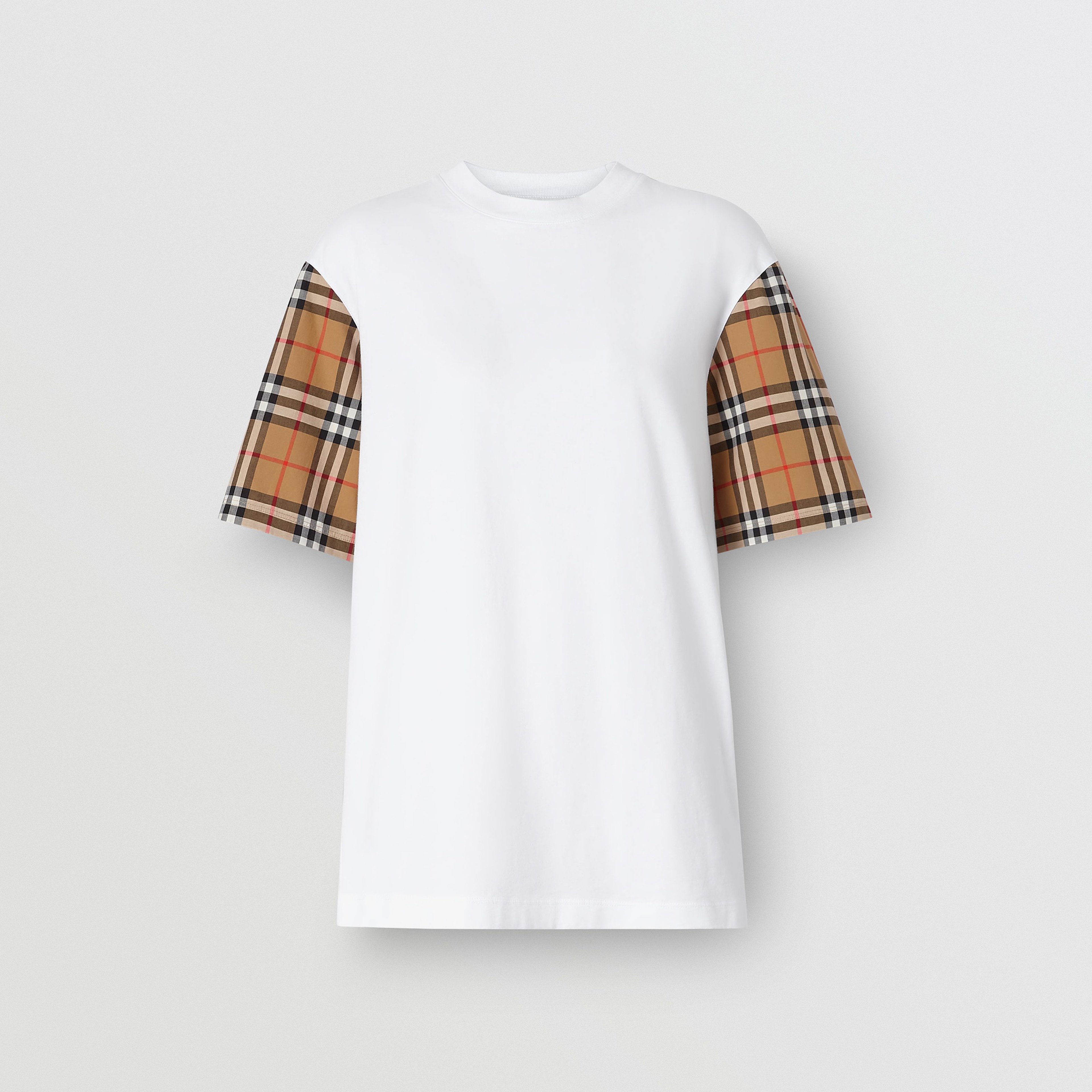 Burberry Serra Vintage Cotton Kadın Beyaz T-Shirt