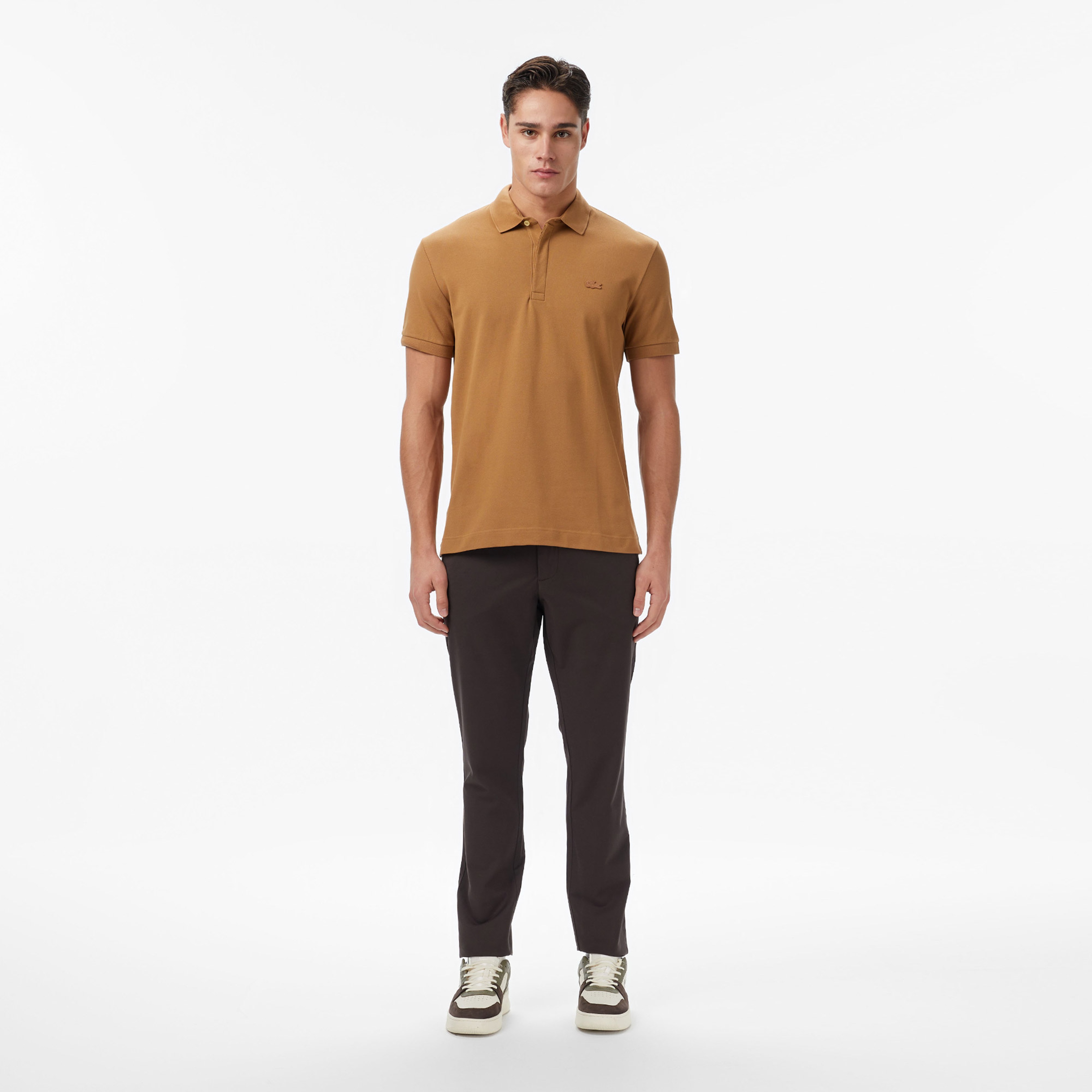 Erkek Regular Fit Açık Kahverengi Paris Polo