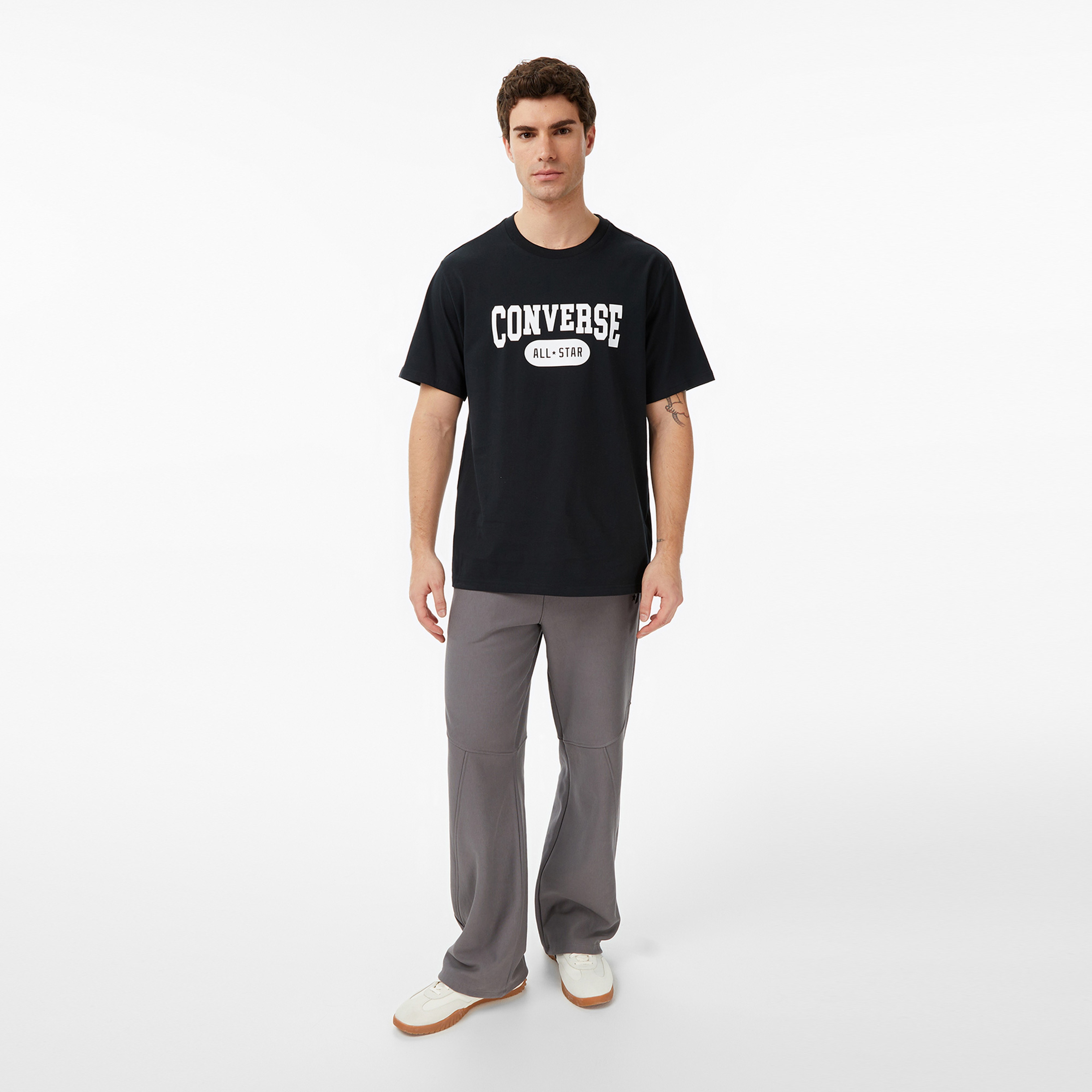 Converse Erkek Baskılı Siyah T-Shirt