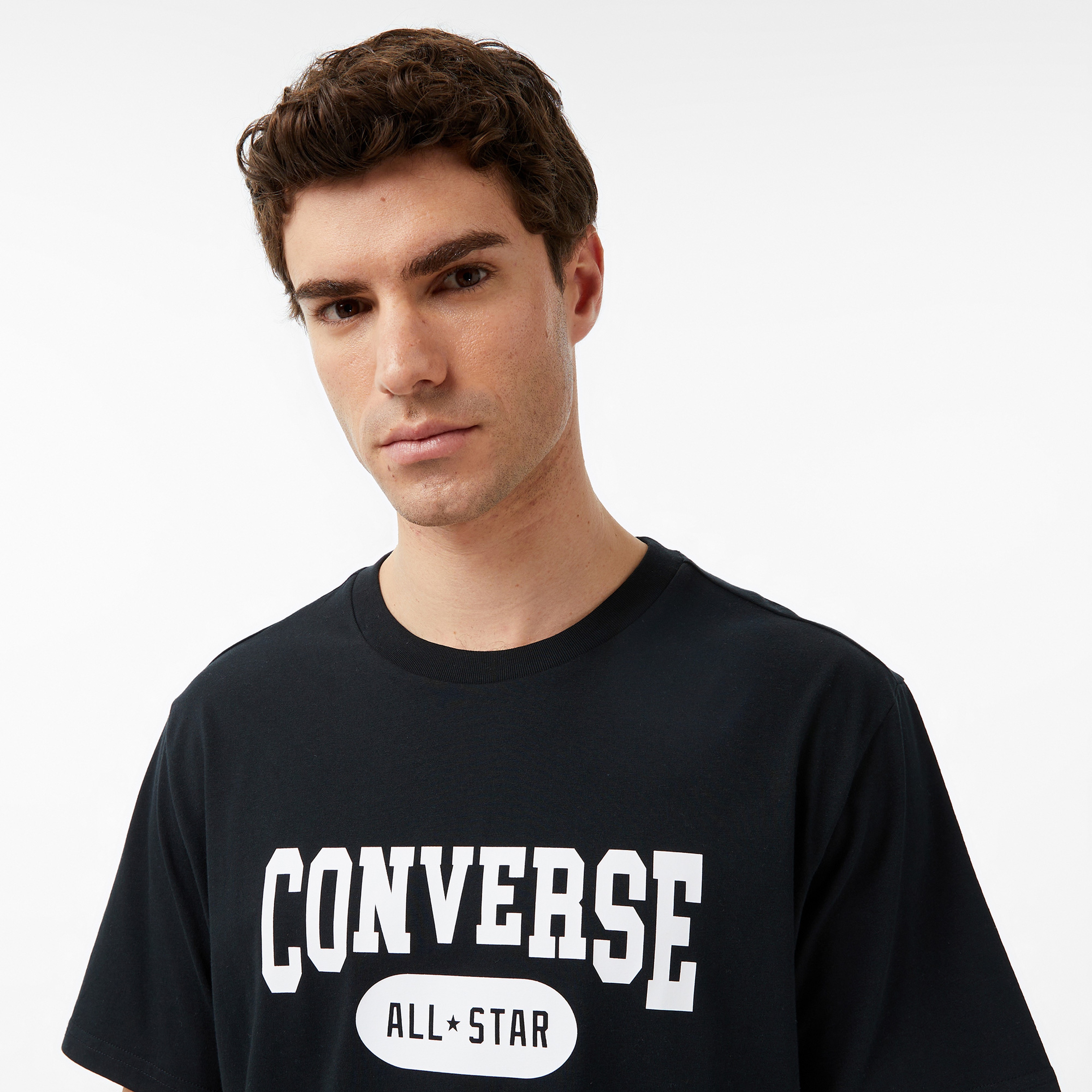 Converse Erkek Baskılı Siyah T-Shirt
