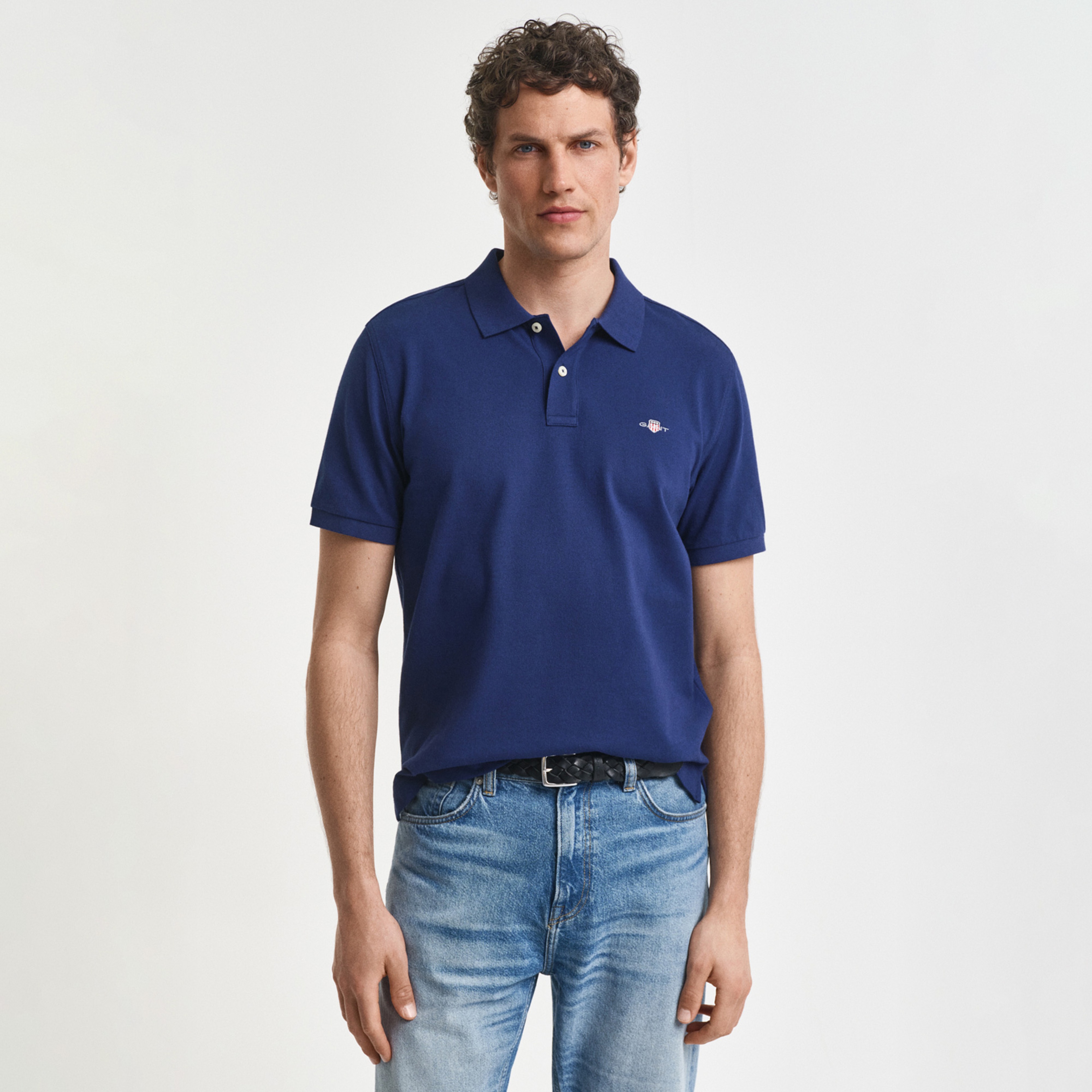 GANT Erkek Lacivert Regular Fit Polo