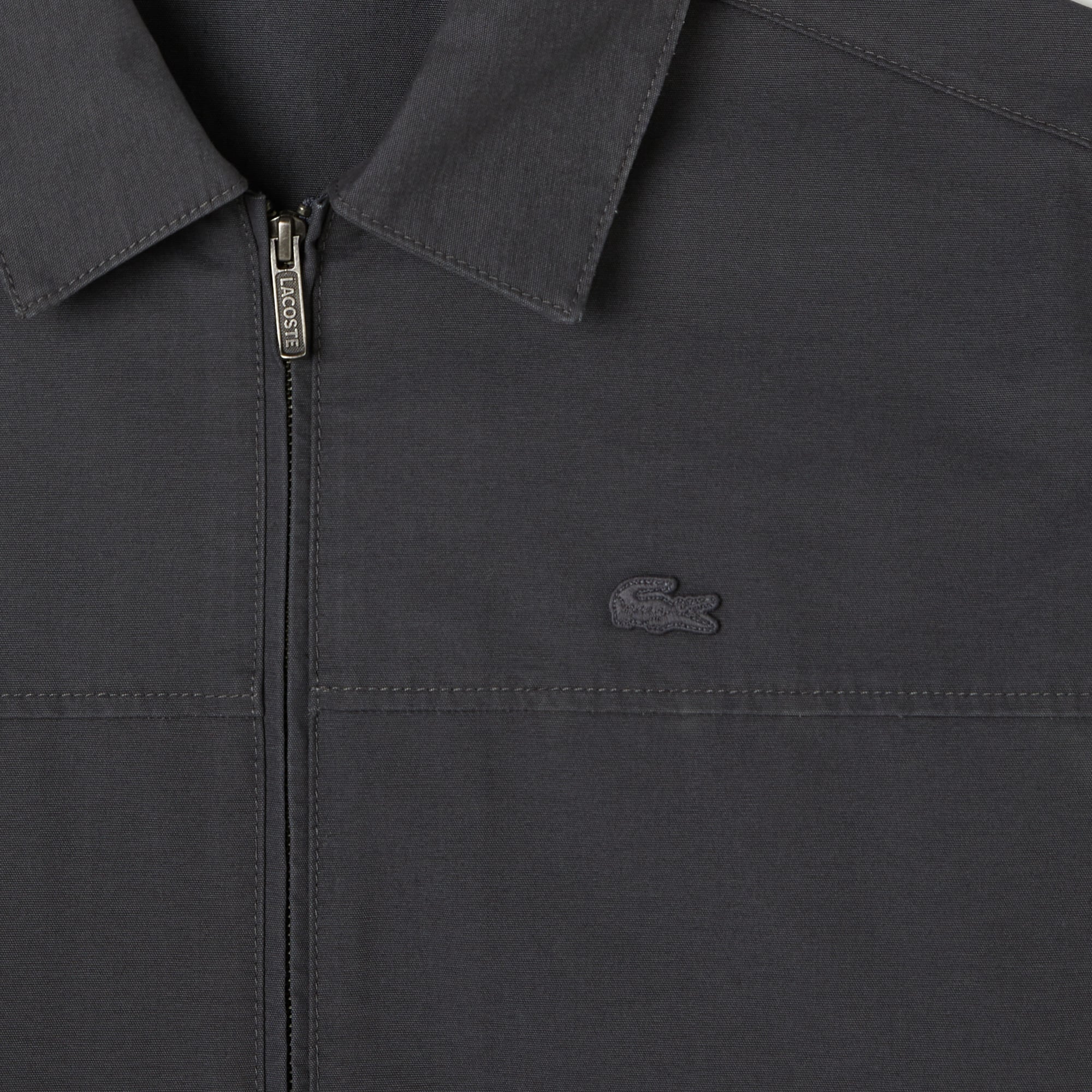 Lacoste Erkek Relaxed Fit Fermuarlı Koyu Gri Ceket