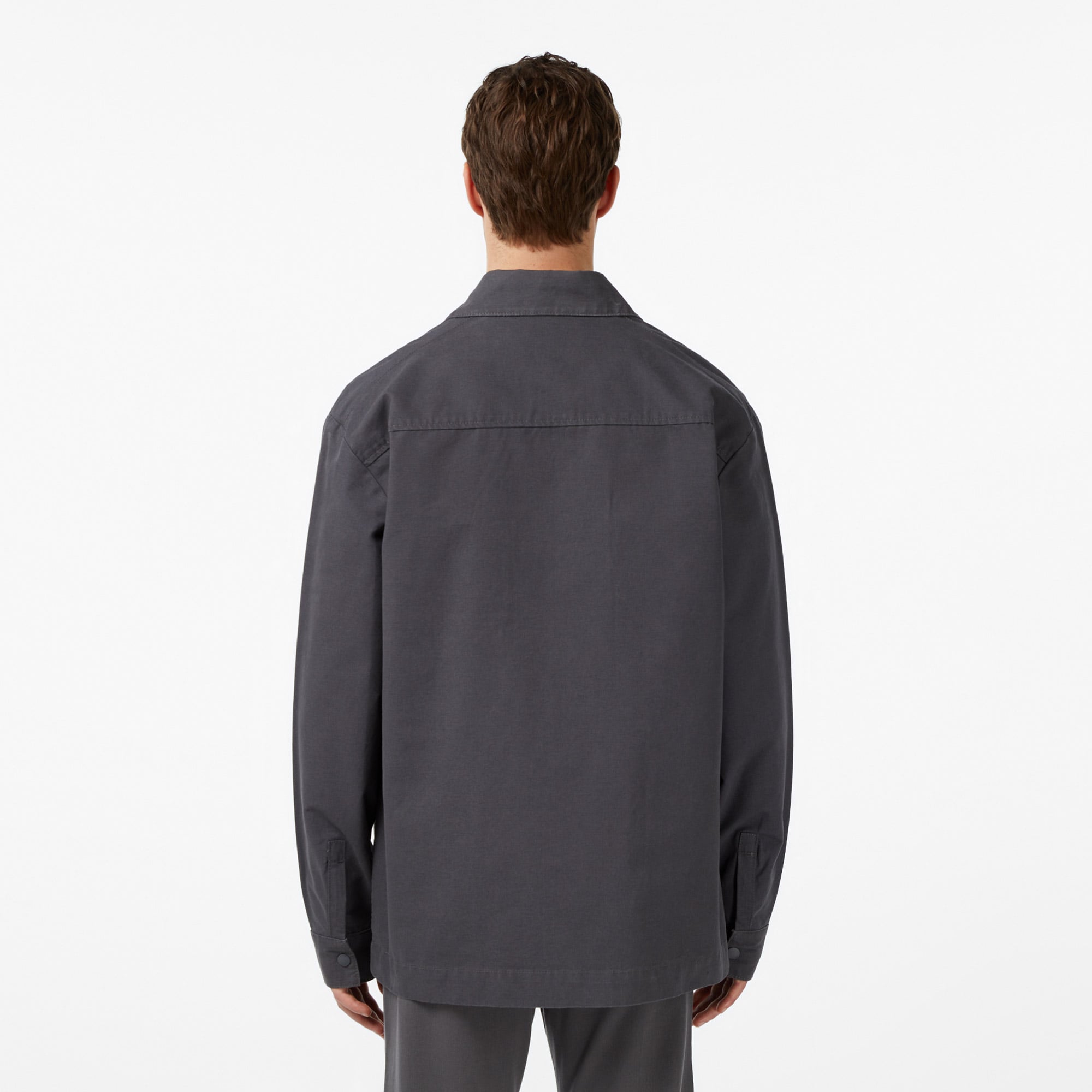 Lacoste Erkek Relaxed Fit Fermuarlı Koyu Gri Ceket