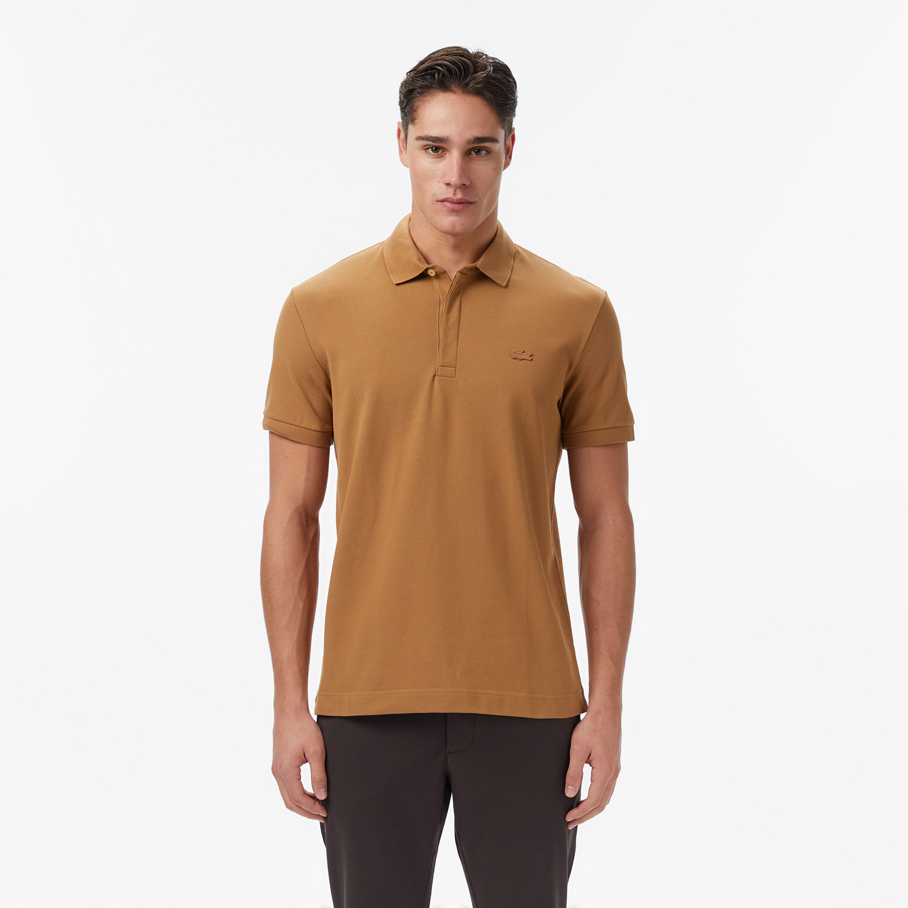 Erkek Regular Fit Açık Kahverengi Paris Polo