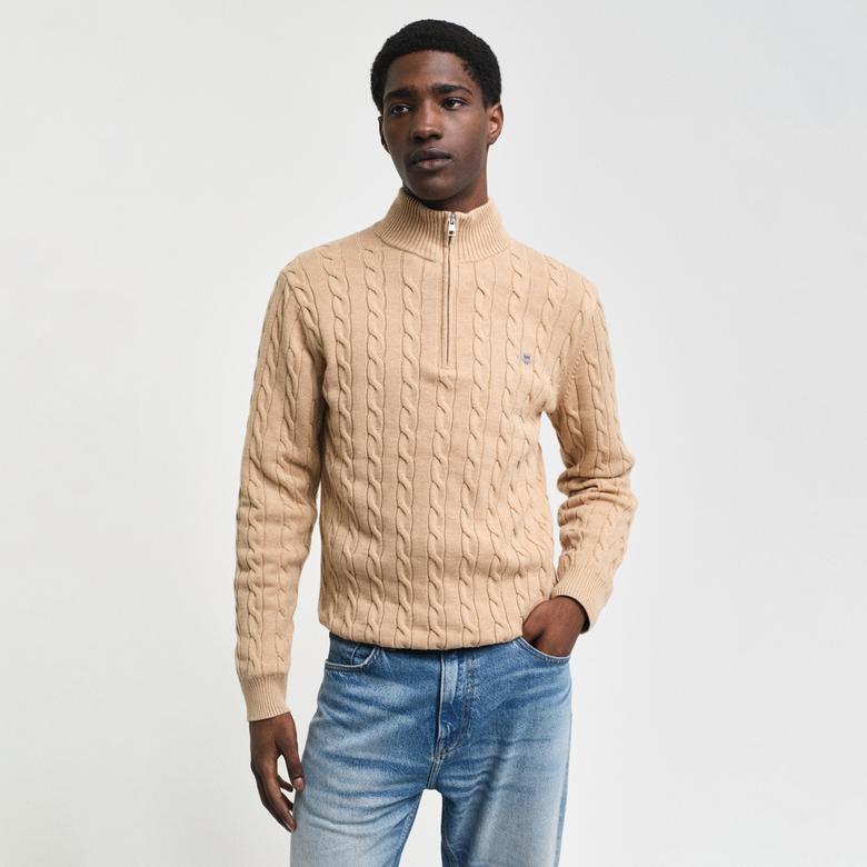 GANT Erkek Yeşil Regular Fit Örgü Kazak