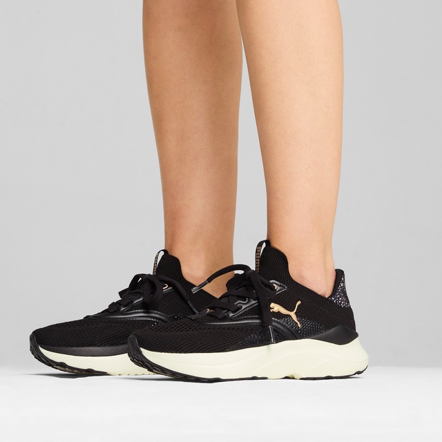 Puma Softride Mayve Leopard Kadın Siyah Spor Ayakkabı - Görsel 9