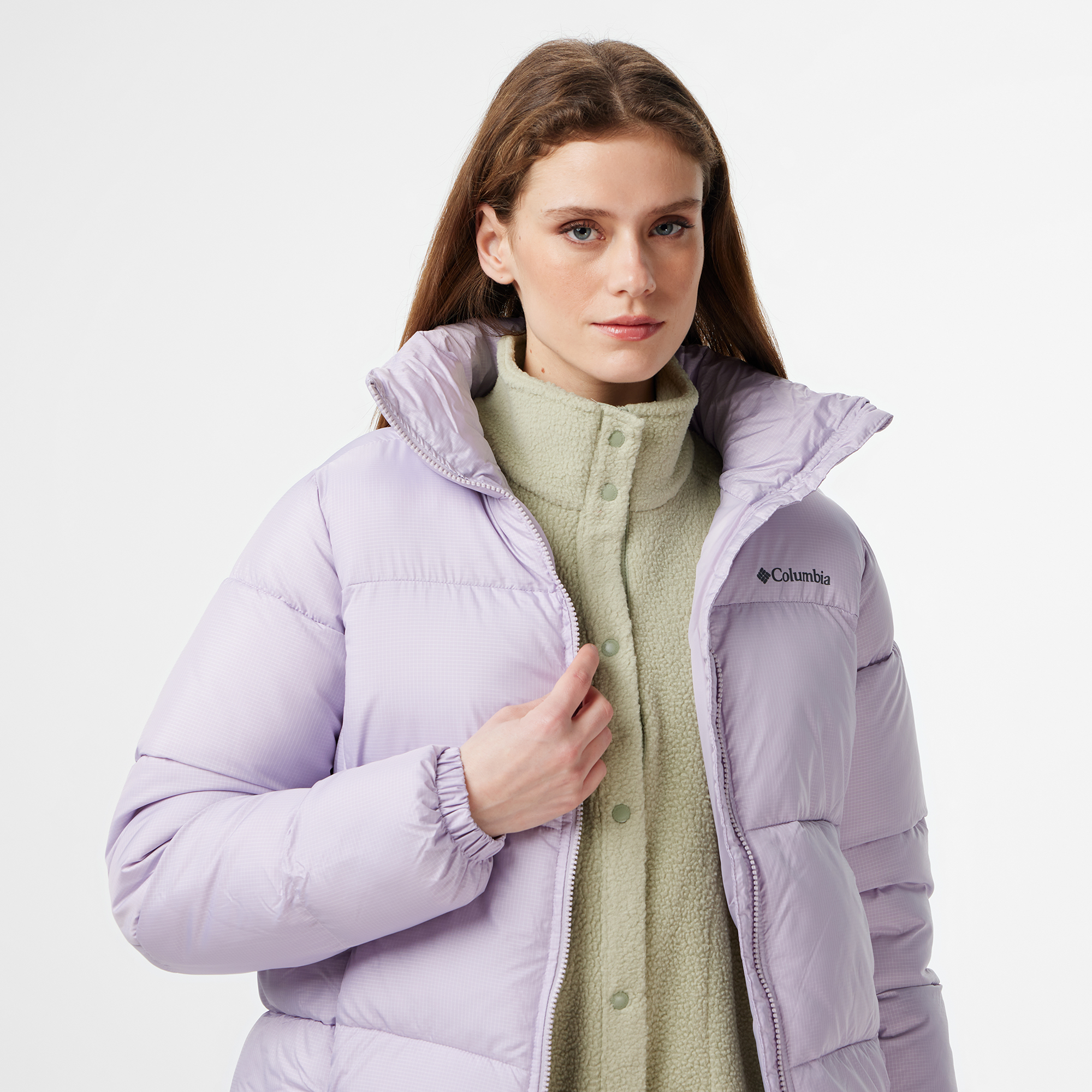Columbia Mor Puffect II Tam Fermuarlı Kadın MontXSWL2434| Occasion