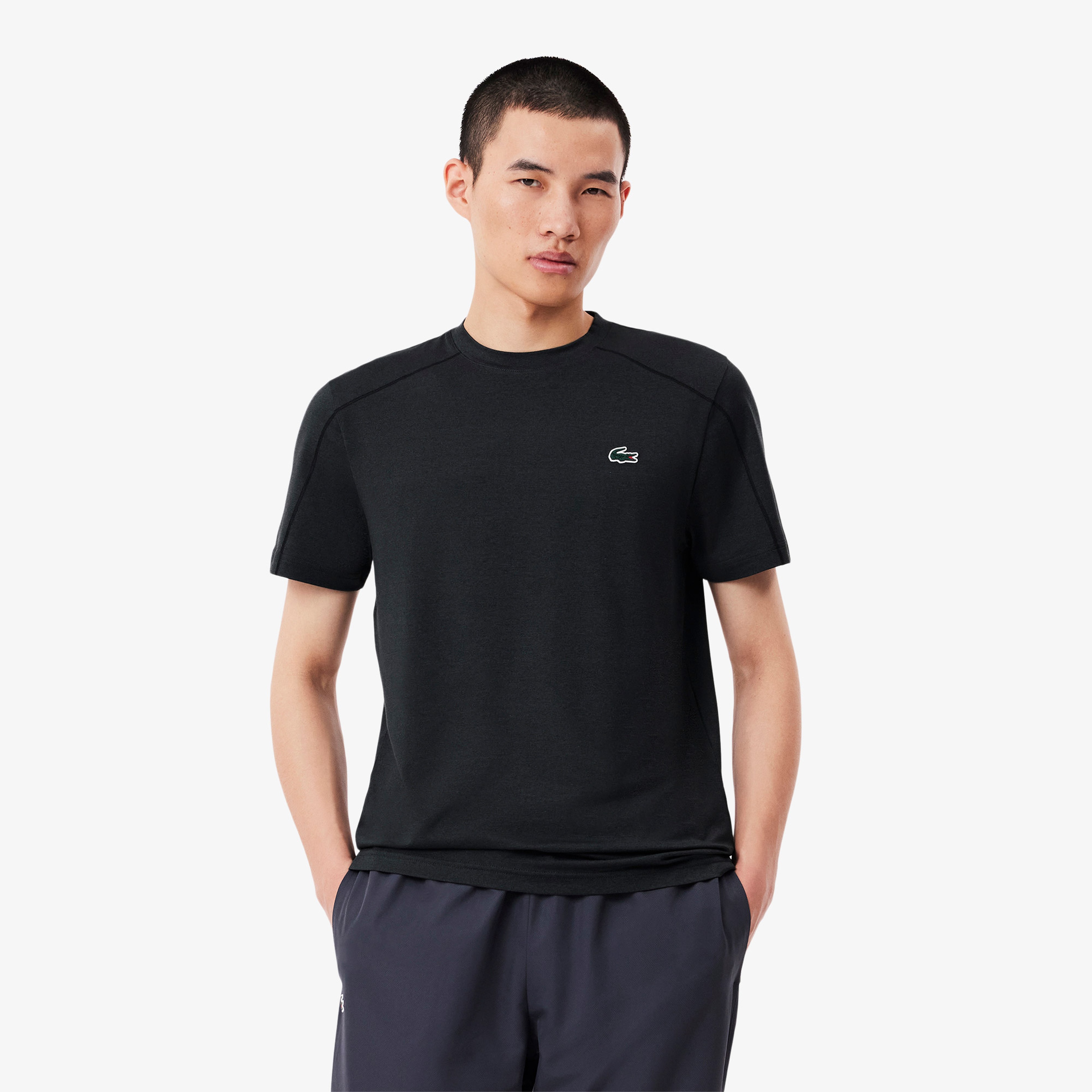 Lacoste Classic Erkek Siyah Tenis T-Shirt