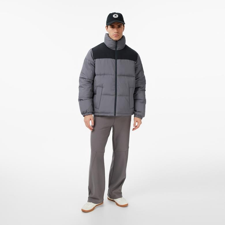 Converse Puffer Erkek Gri Ceket