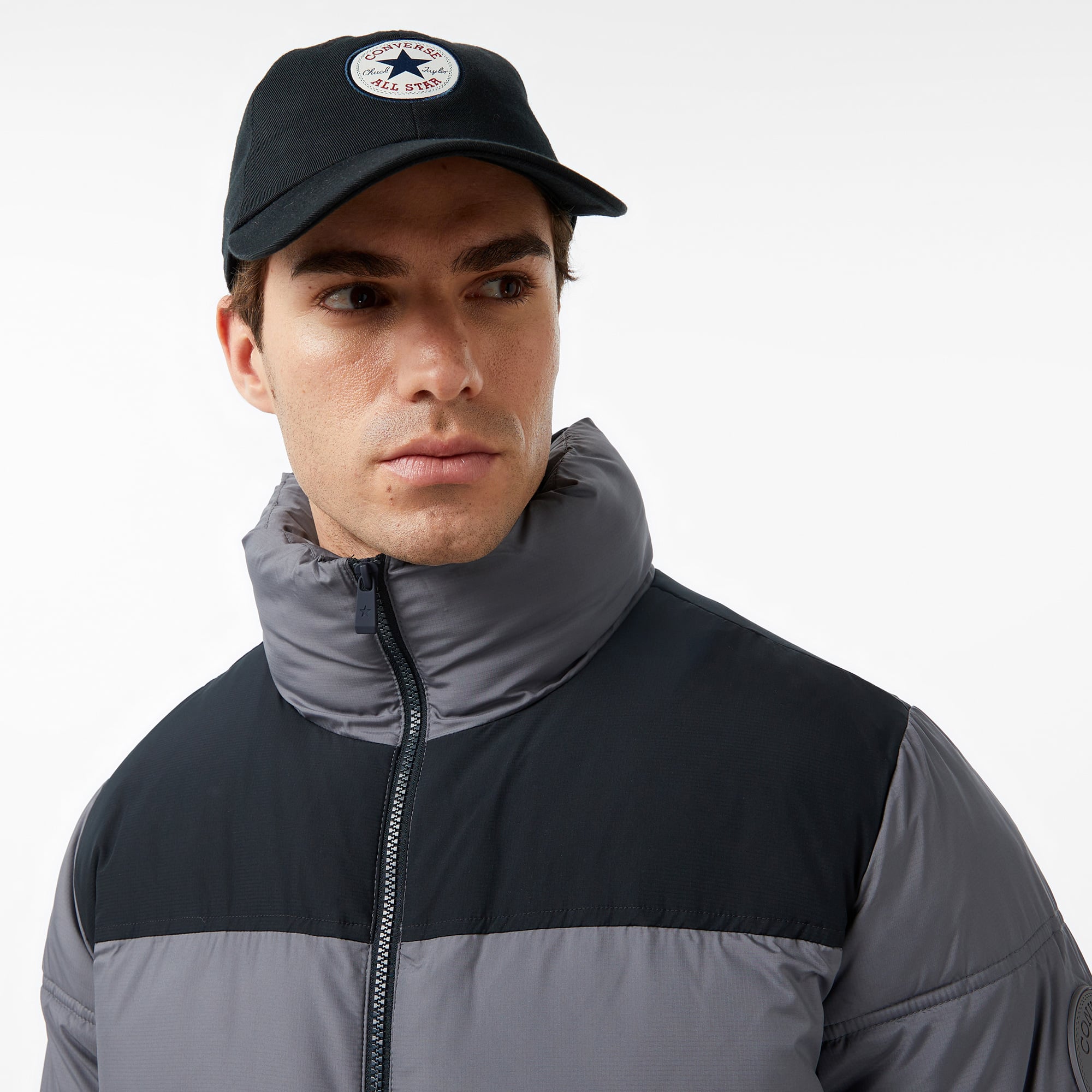 Converse Puffer Erkek Gri Ceket