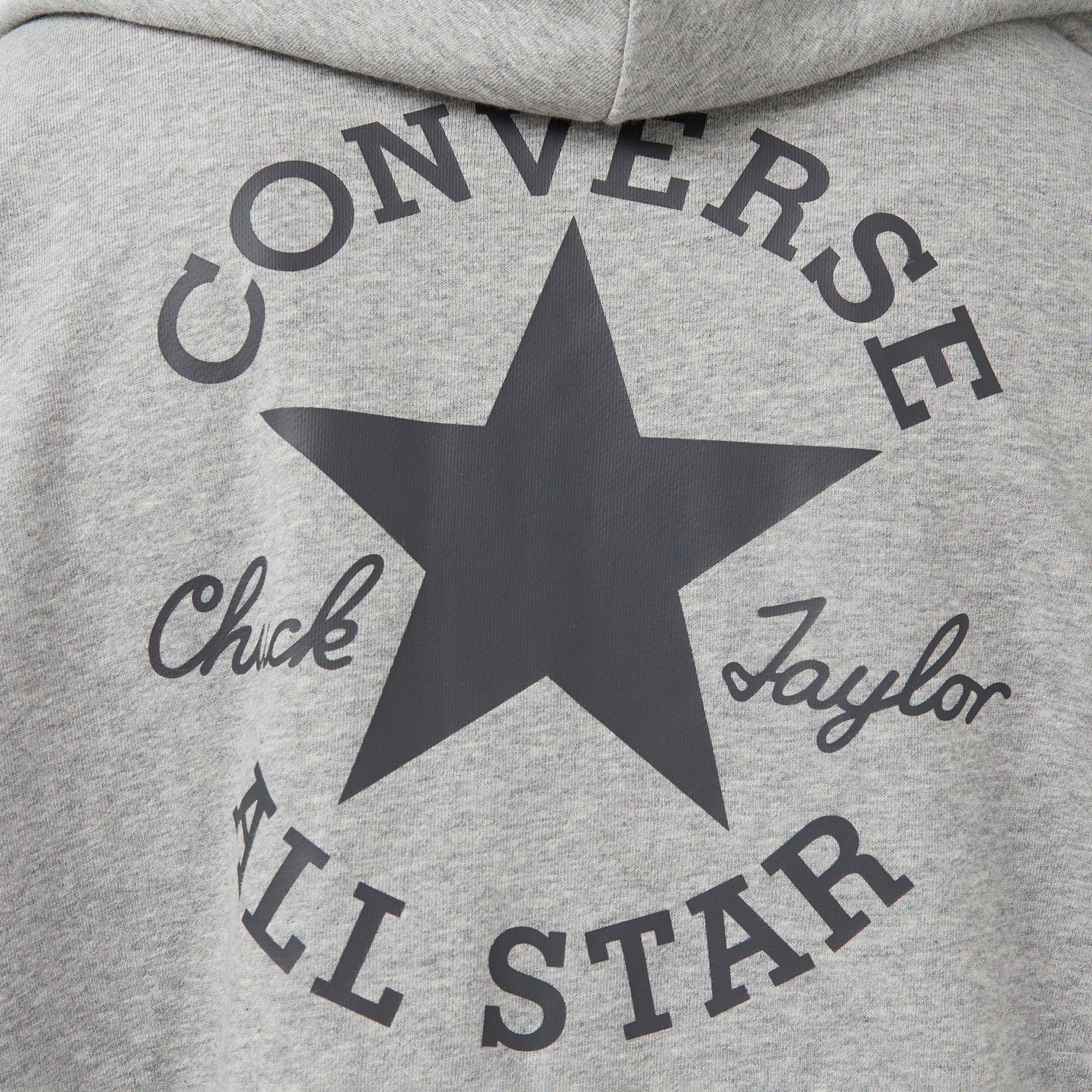 Converse Loose Fit Sneaker Patch Full Zip Erkek Gri Sweatshirt
