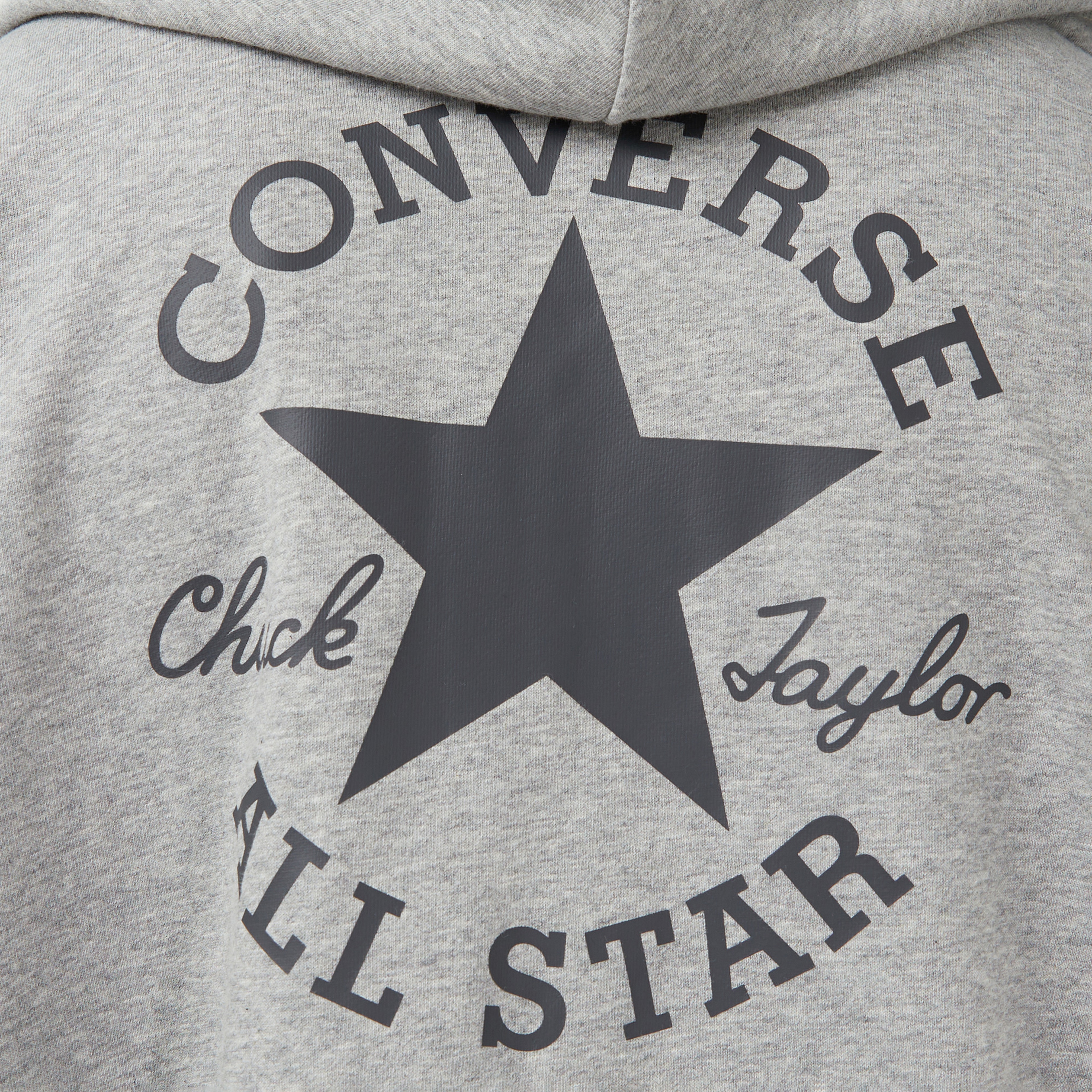 Converse Loose Fit Sneaker Patch Full Zip Erkek Gri Sweatshirt