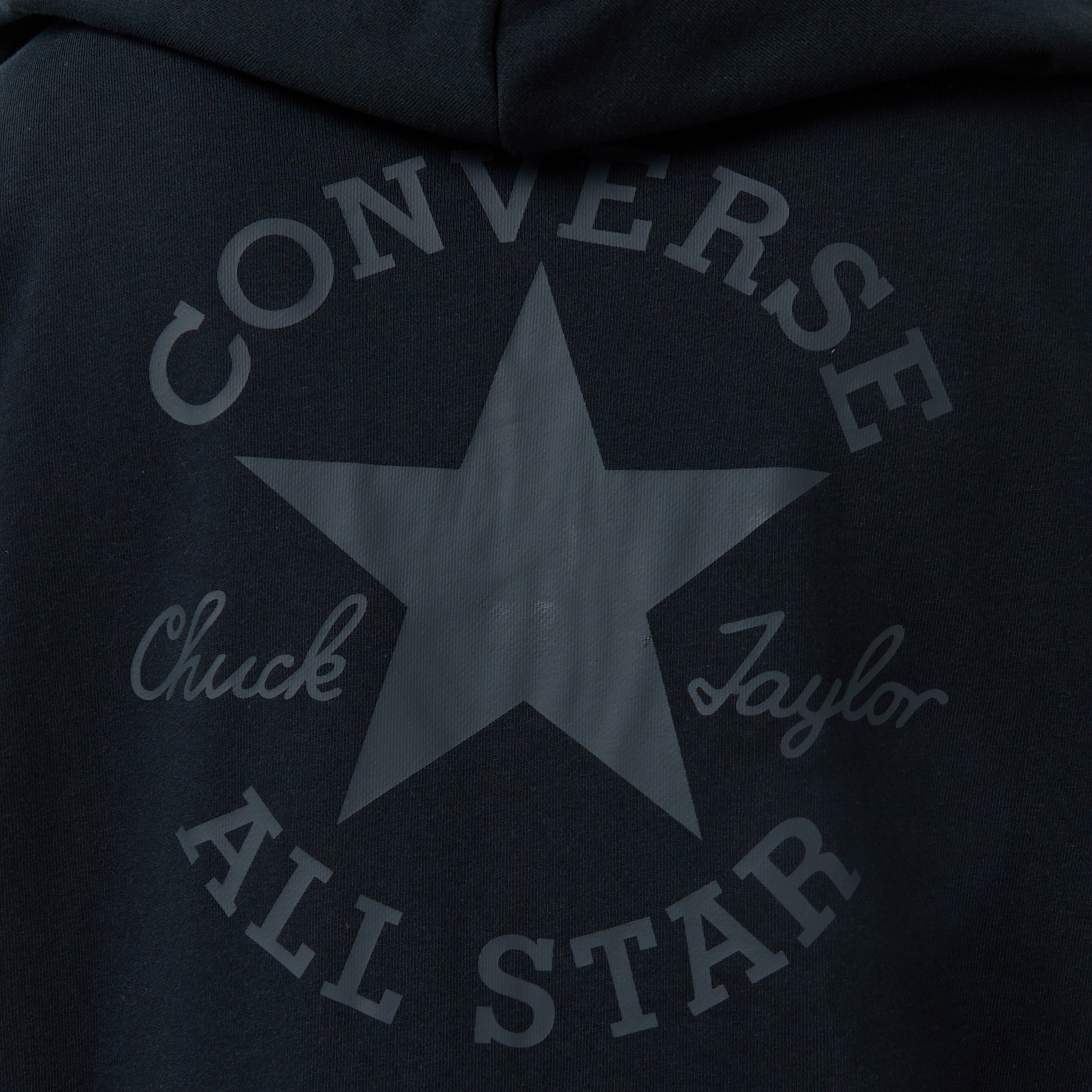 Converse Loose Fit Sneaker Patch Full Zip Erkek Siyah Sweatshirt