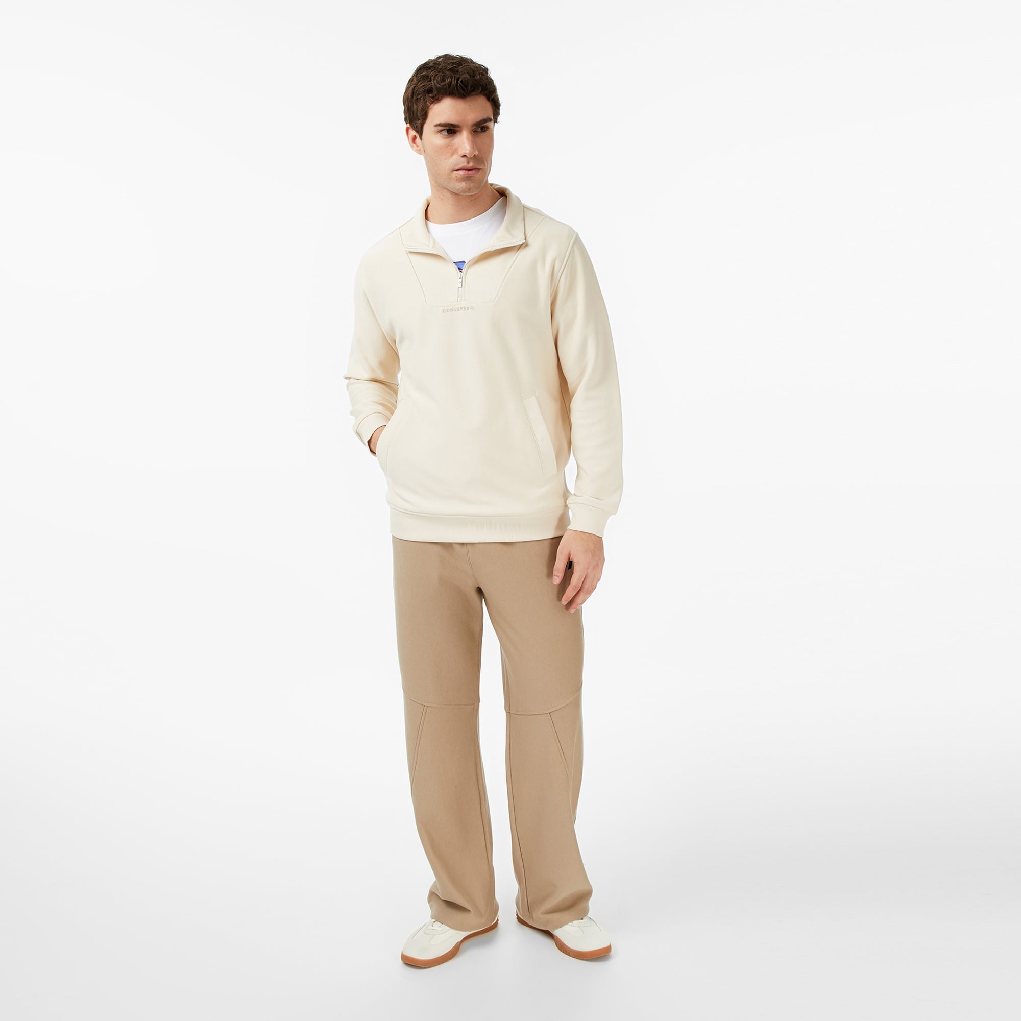 Converse Erkek Krem Sweatshirt