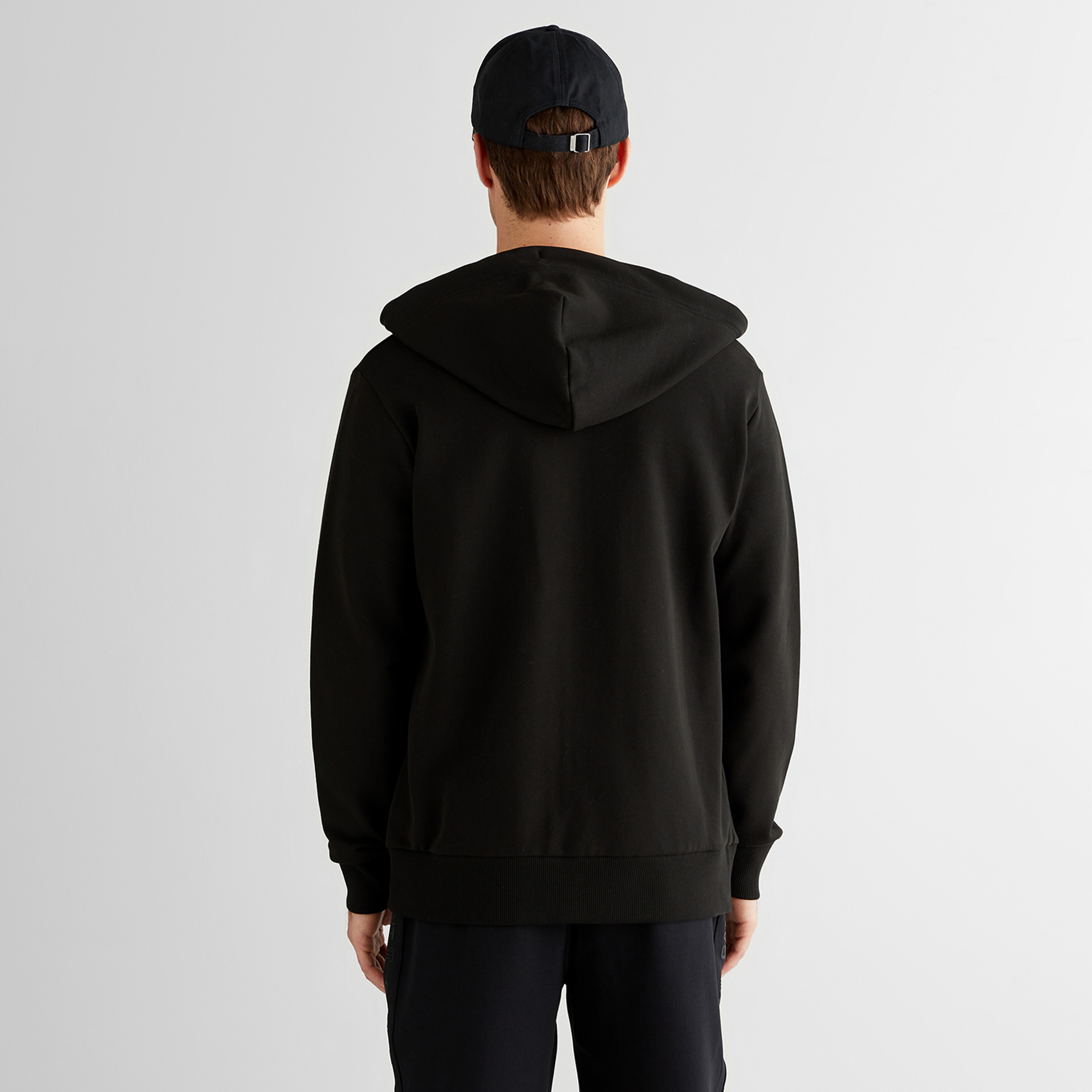 GANT Erkek Siyah Regular Fit Kapüşonlu Fermuarlı Sweatshirt