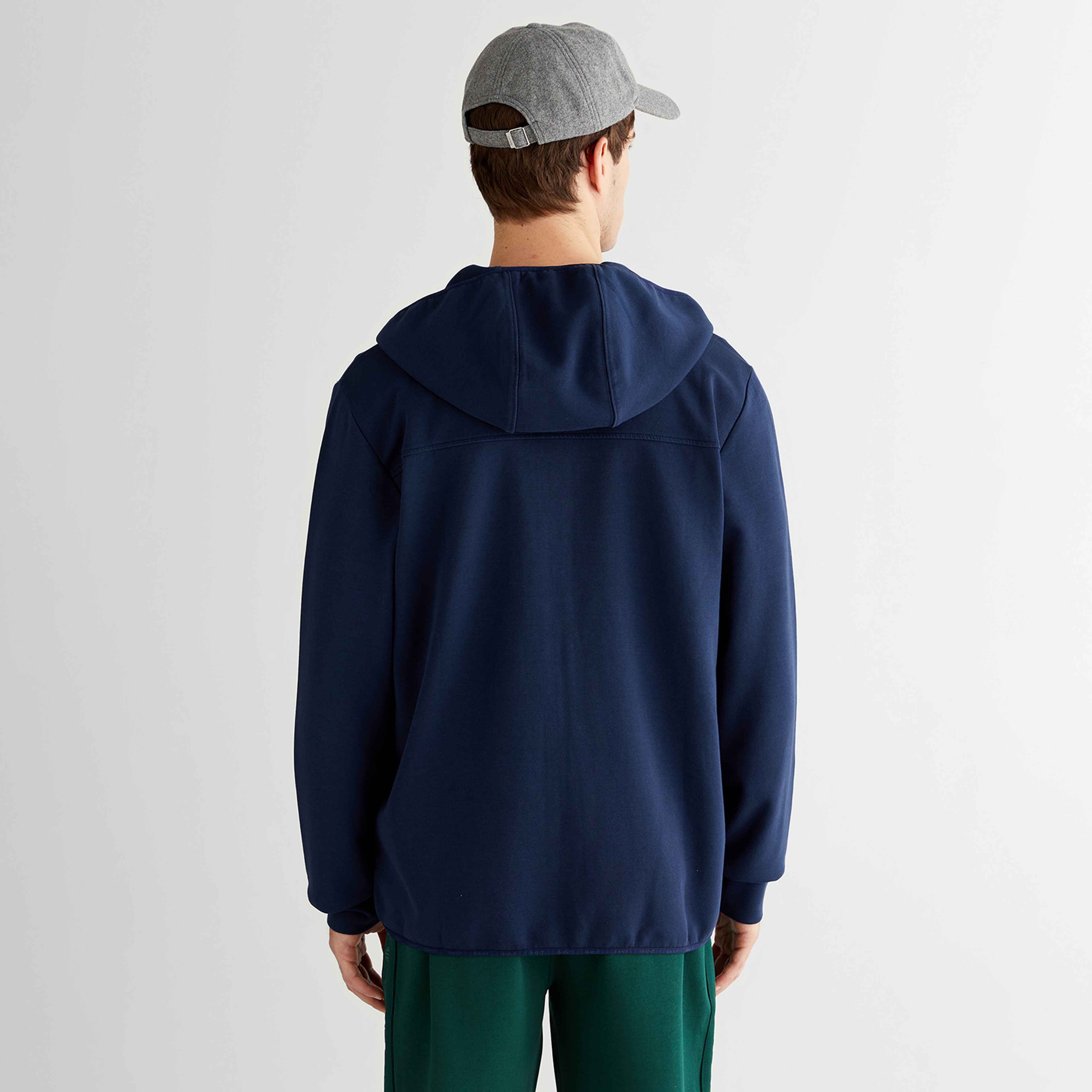 GANT Erkek Lacivert Regular Fit Kapüşonlu Sweatshirt