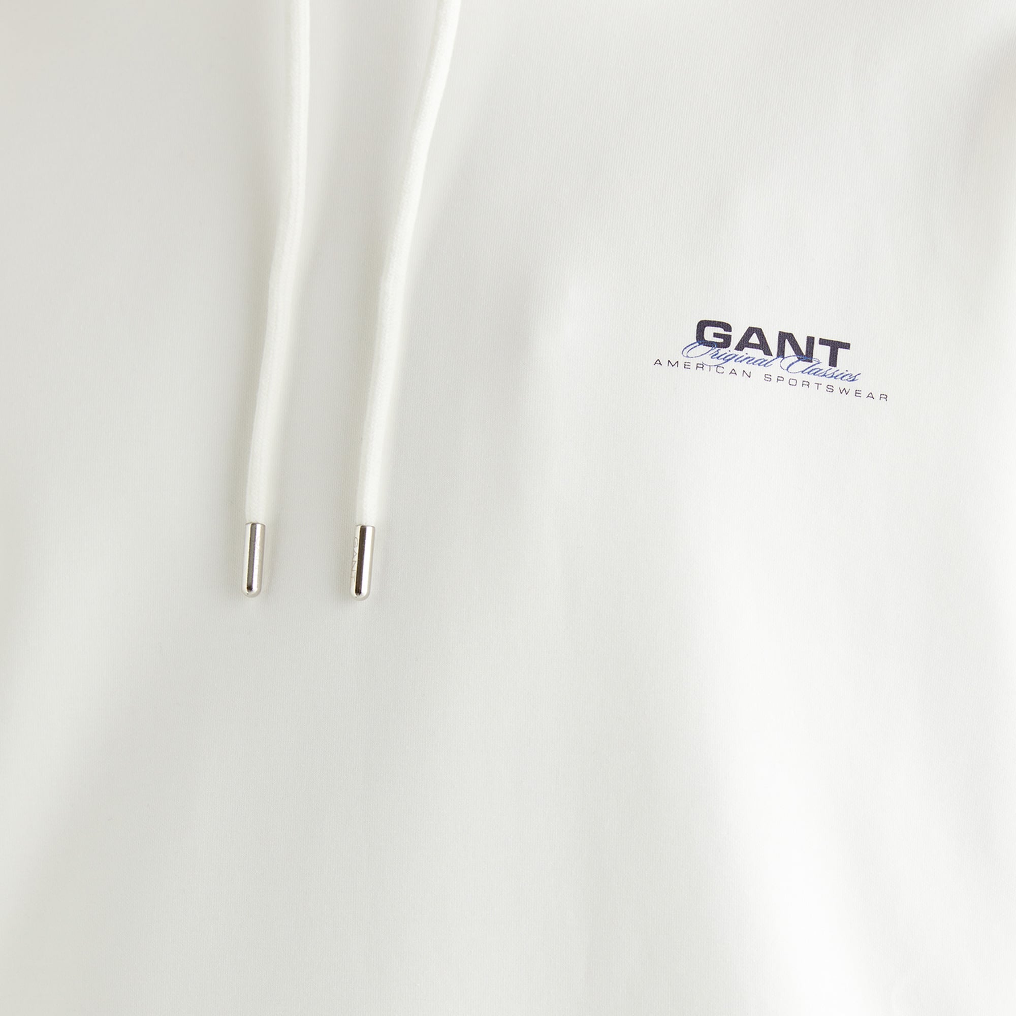 GANT Erkek Beyaz Regular Fit Kapüşonlu Sweatshirt