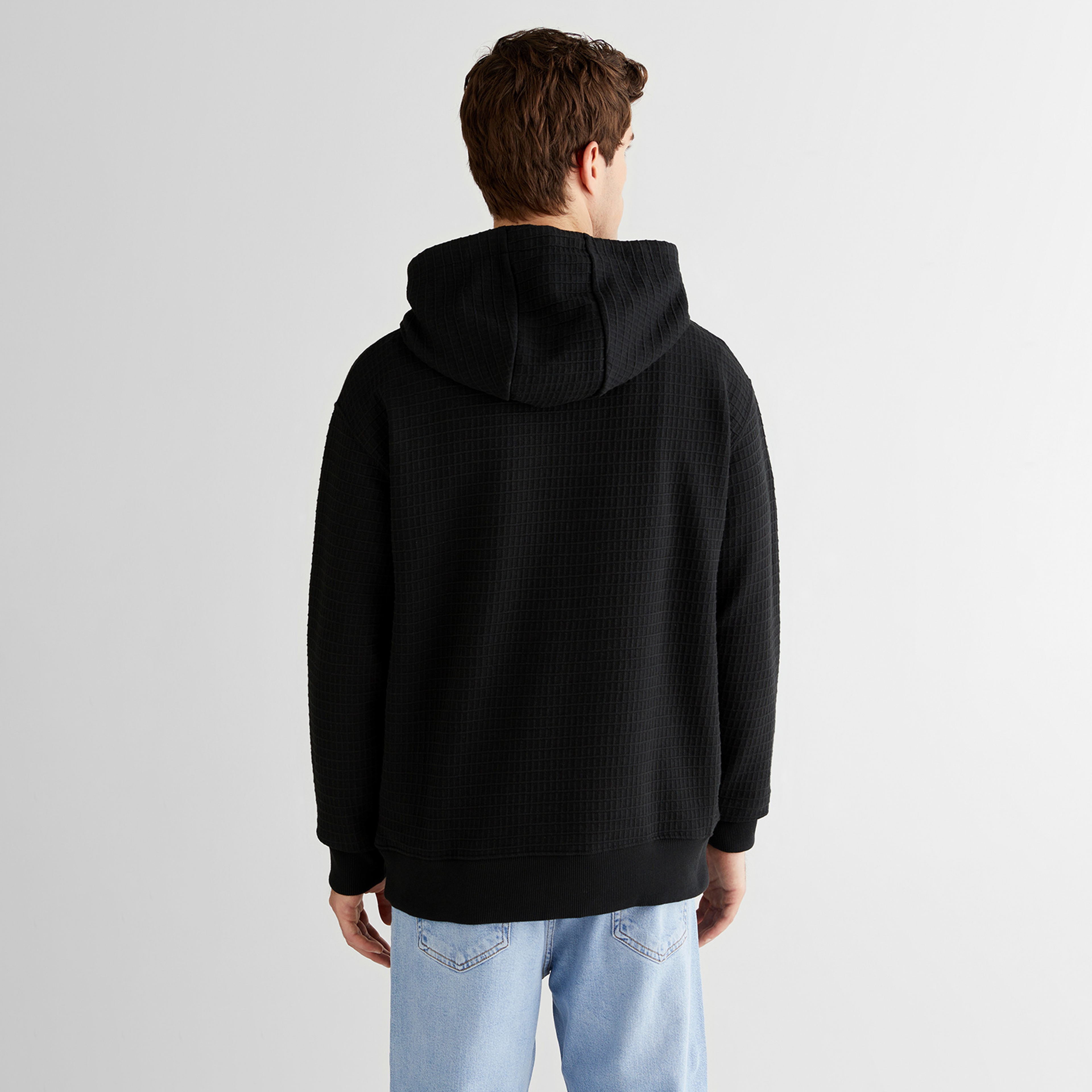 GANT Erkek Siyah Regular Fit Kapüşonlu Sweatshirt