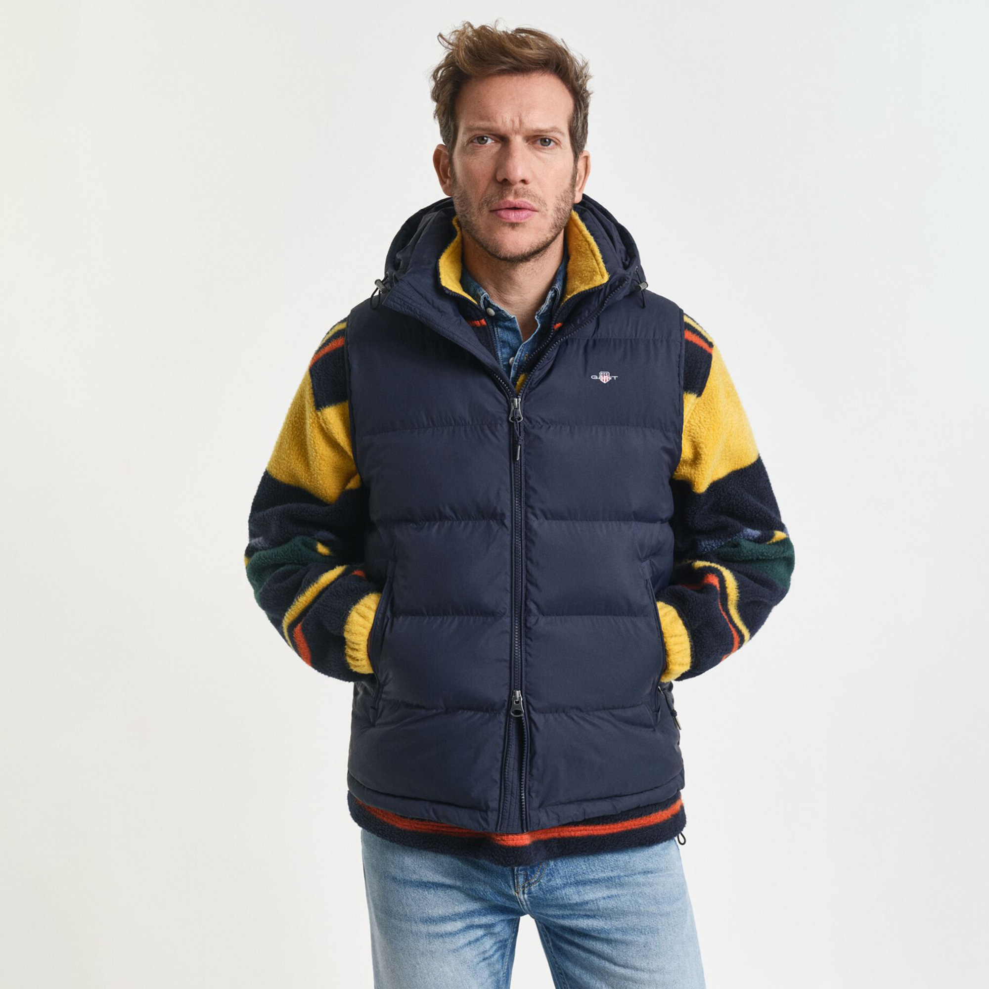 GANT Erkek Lacivert Regular Fit Fermuarlı Yelek