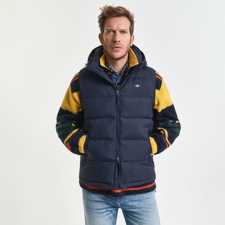 GANT Erkek Lacivert Regular Fit Fermuarlı Yelek