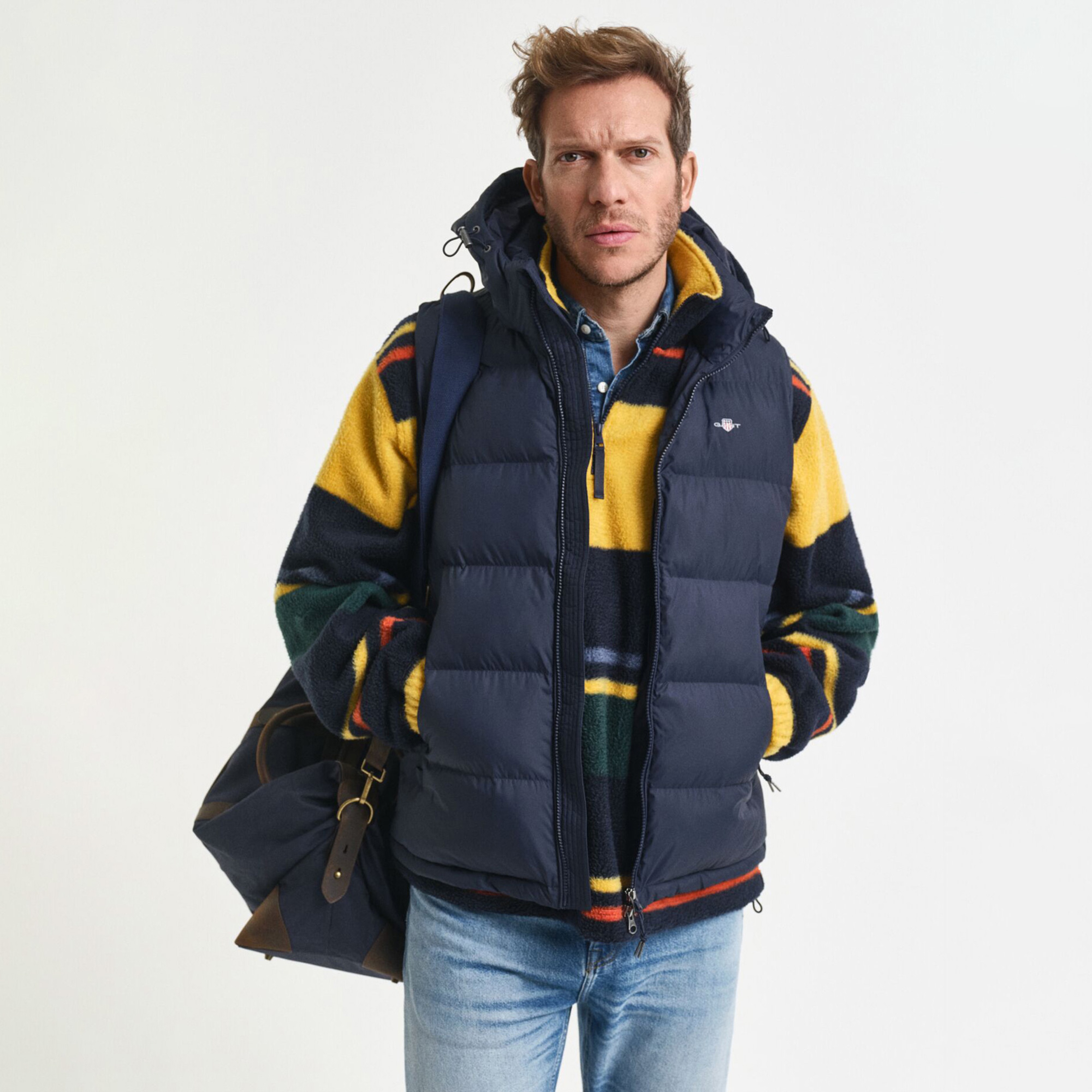 GANT Erkek Lacivert Regular Fit Fermuarlı Yelek