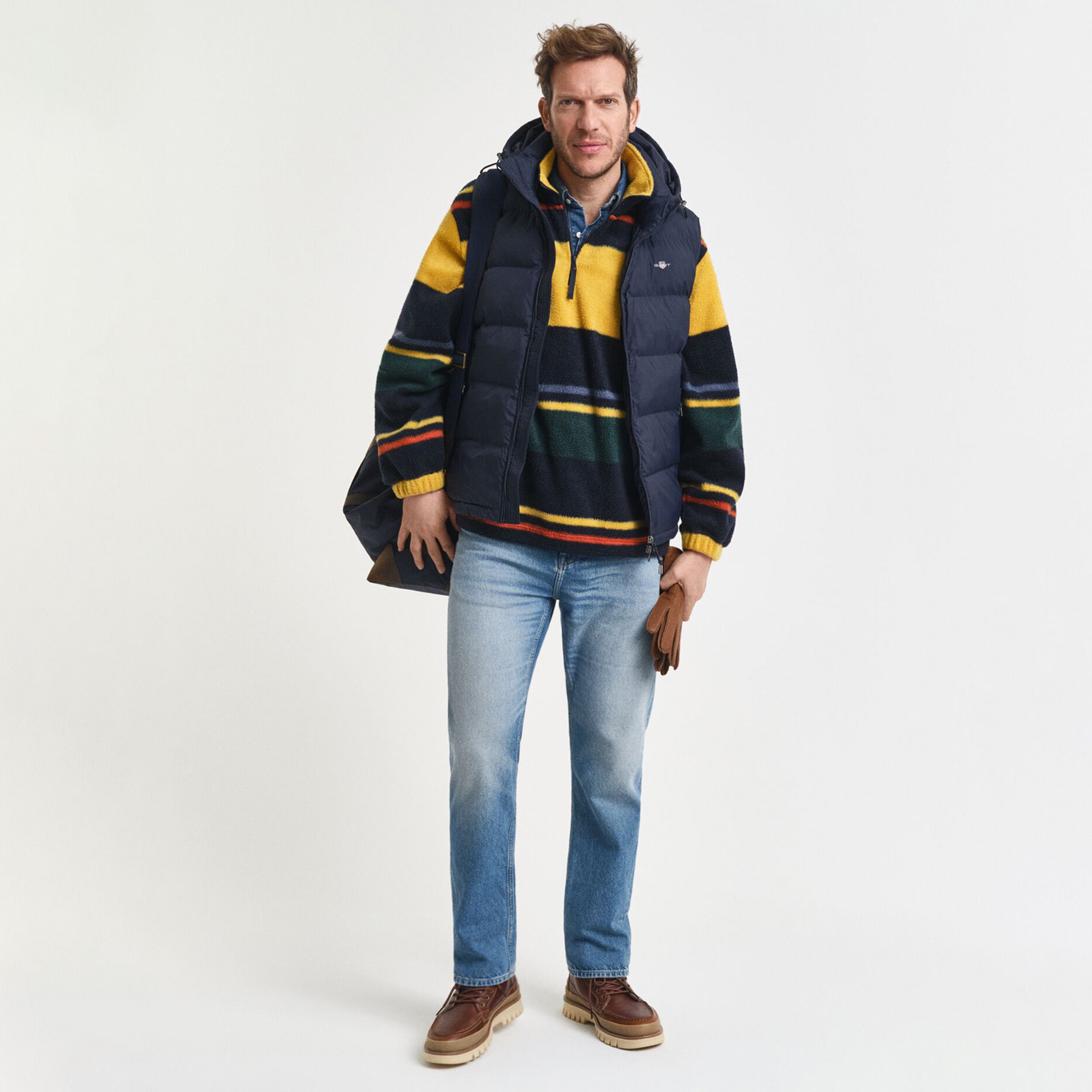 GANT Erkek Lacivert Regular Fit Fermuarlı Yelek