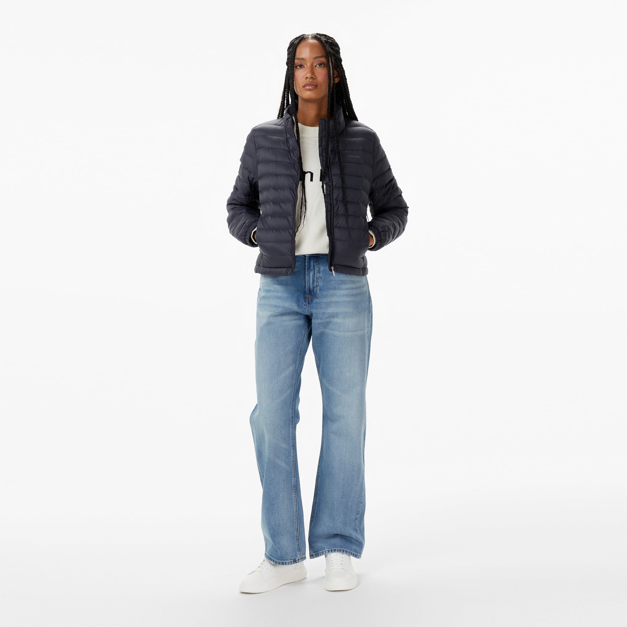 Calvin Klein Ultra Lightweight Down Puffer Kadın Mavi Ceket