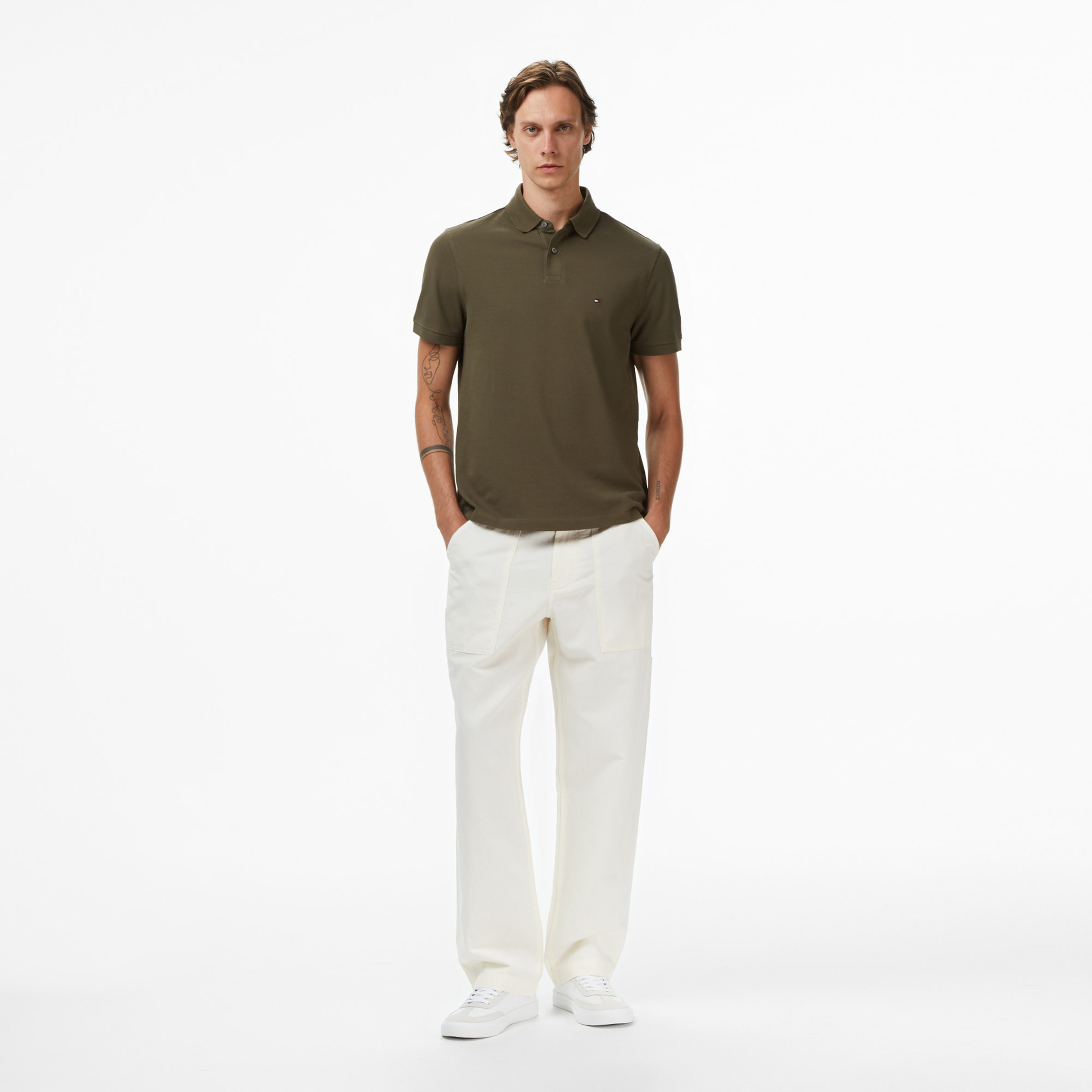 Tommy Hilfiger Murray Carpenter Erkek Beyaz Pantolon