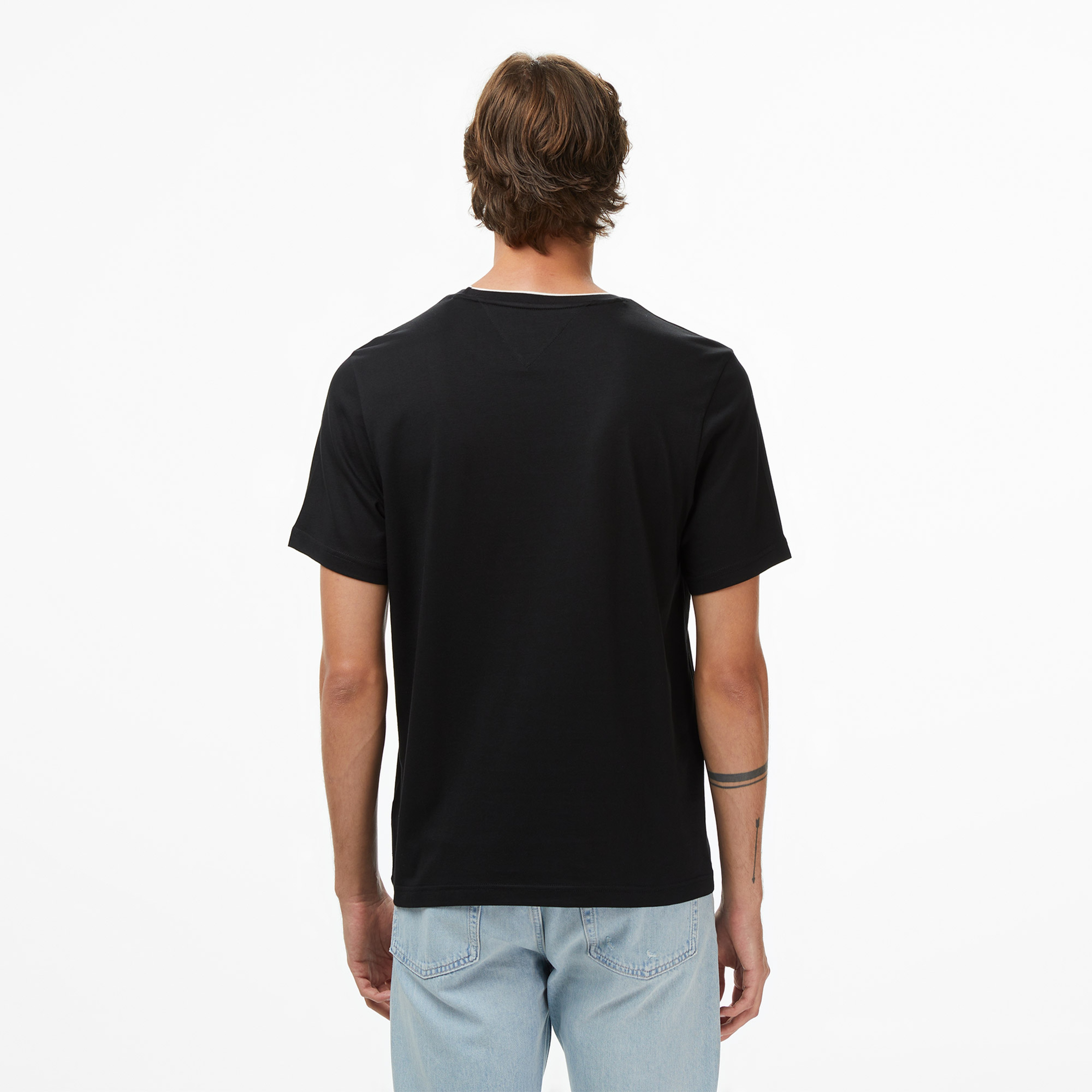 Tommy Hilfiger Cotton Modal Erkek Siyah T-Shirt