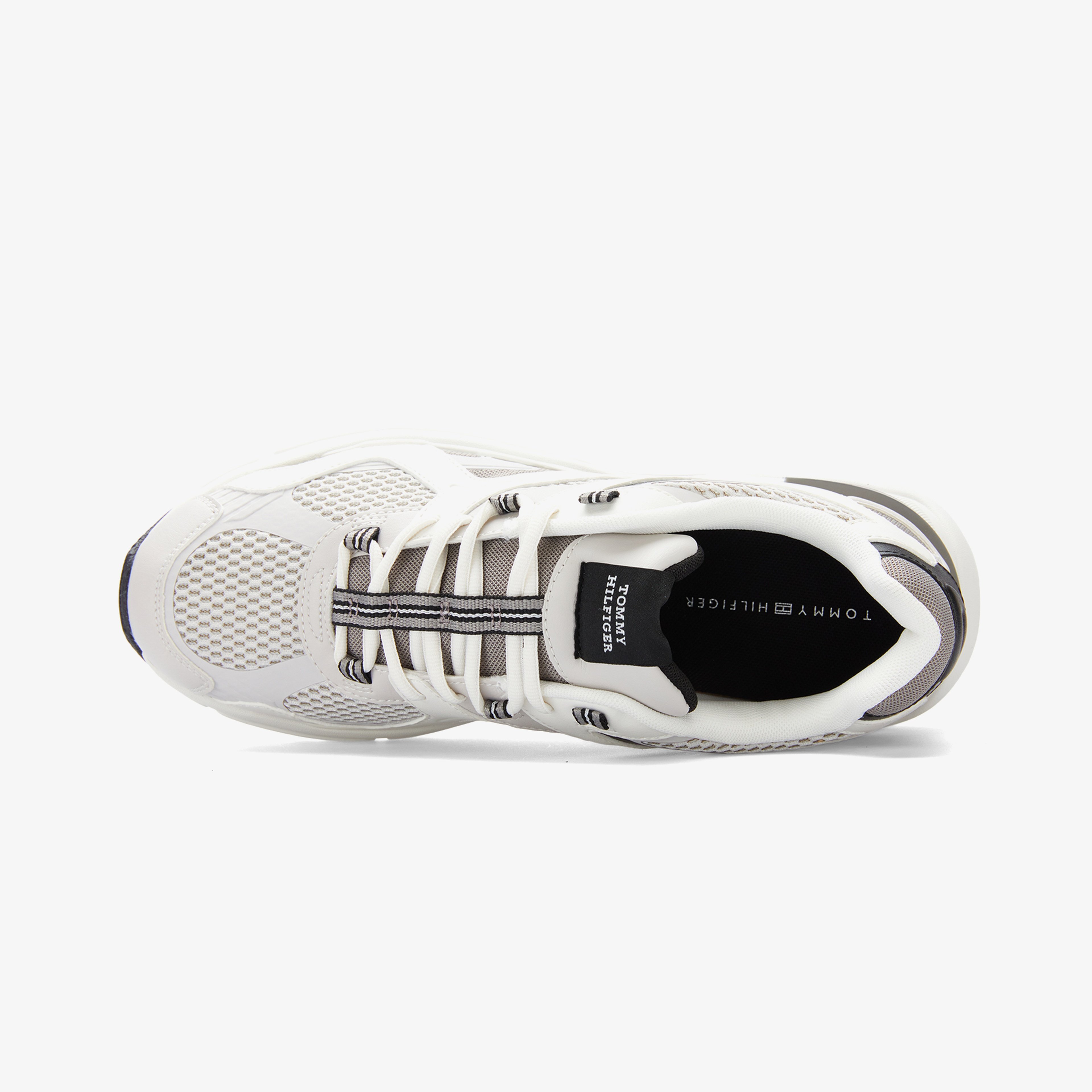 Tommy Hilfiger Runner Tech Mix Erkek Krem Rengi Sneaker
