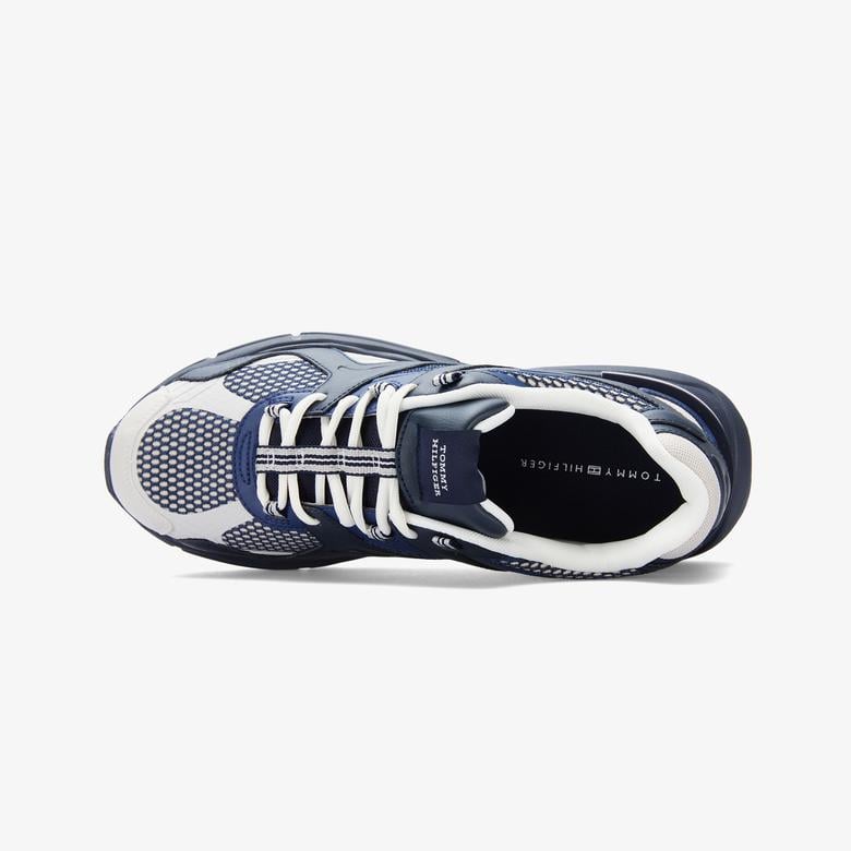 Tommy Hilfiger Runner Tech Mix Erkek Mavi Sneaker