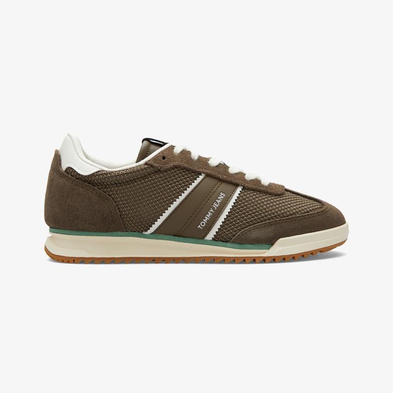 Tommy Jeans Low Profile Runner Kadın Haki Sneaker