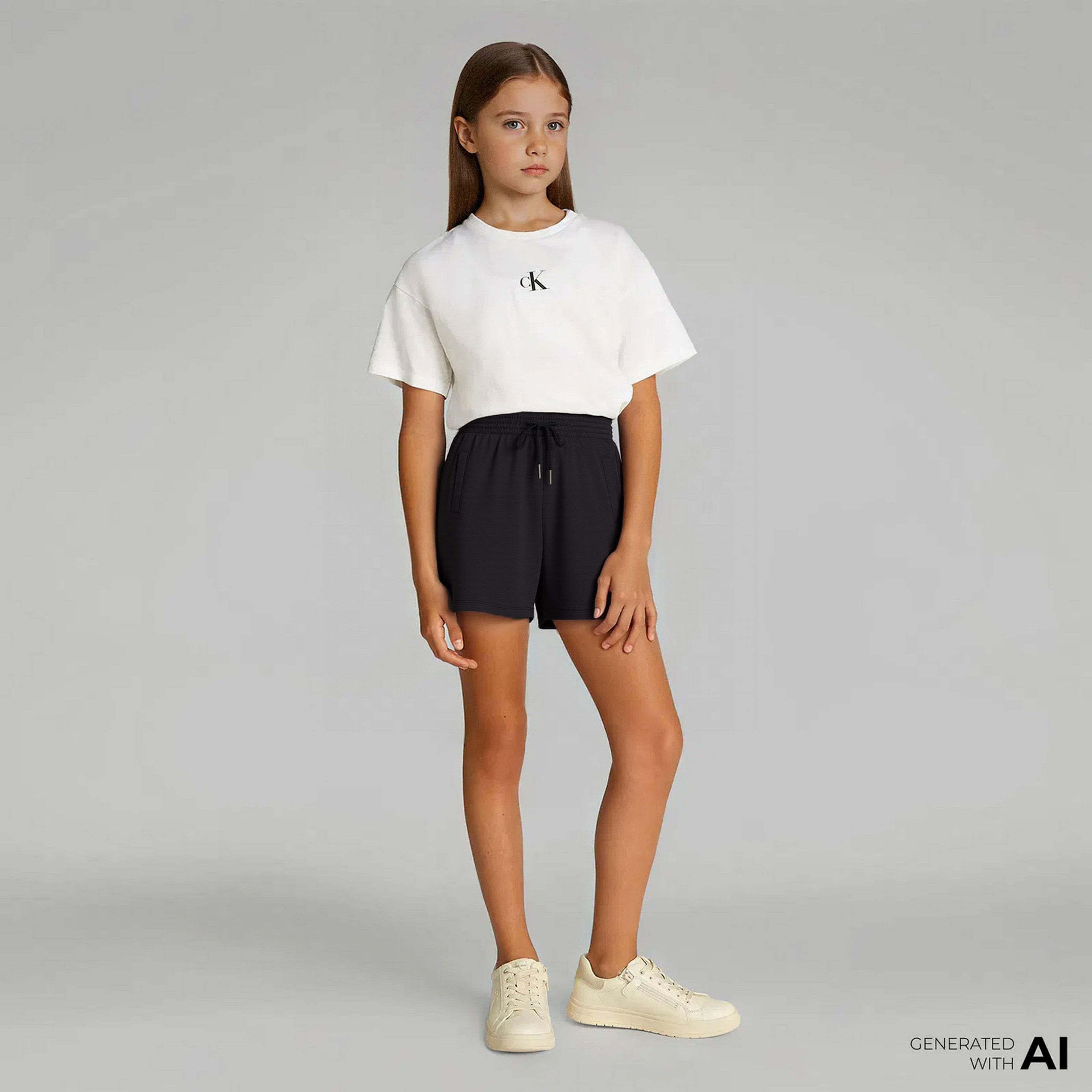 Calvin Klein Mini Badge Çocuk Siyah Şort