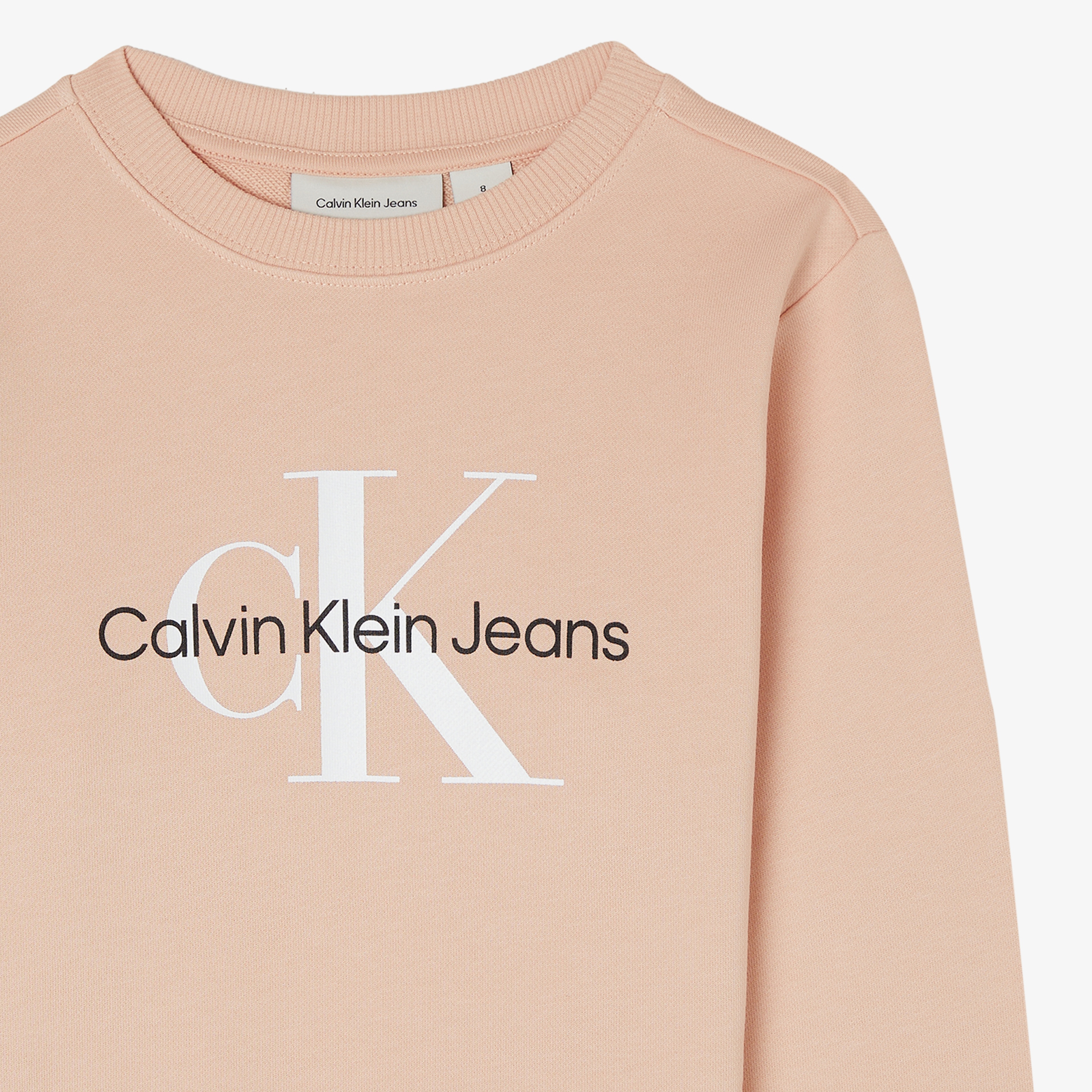 Calvin Klein Monogram Terry Çocuk Pembe Sweatshirt
