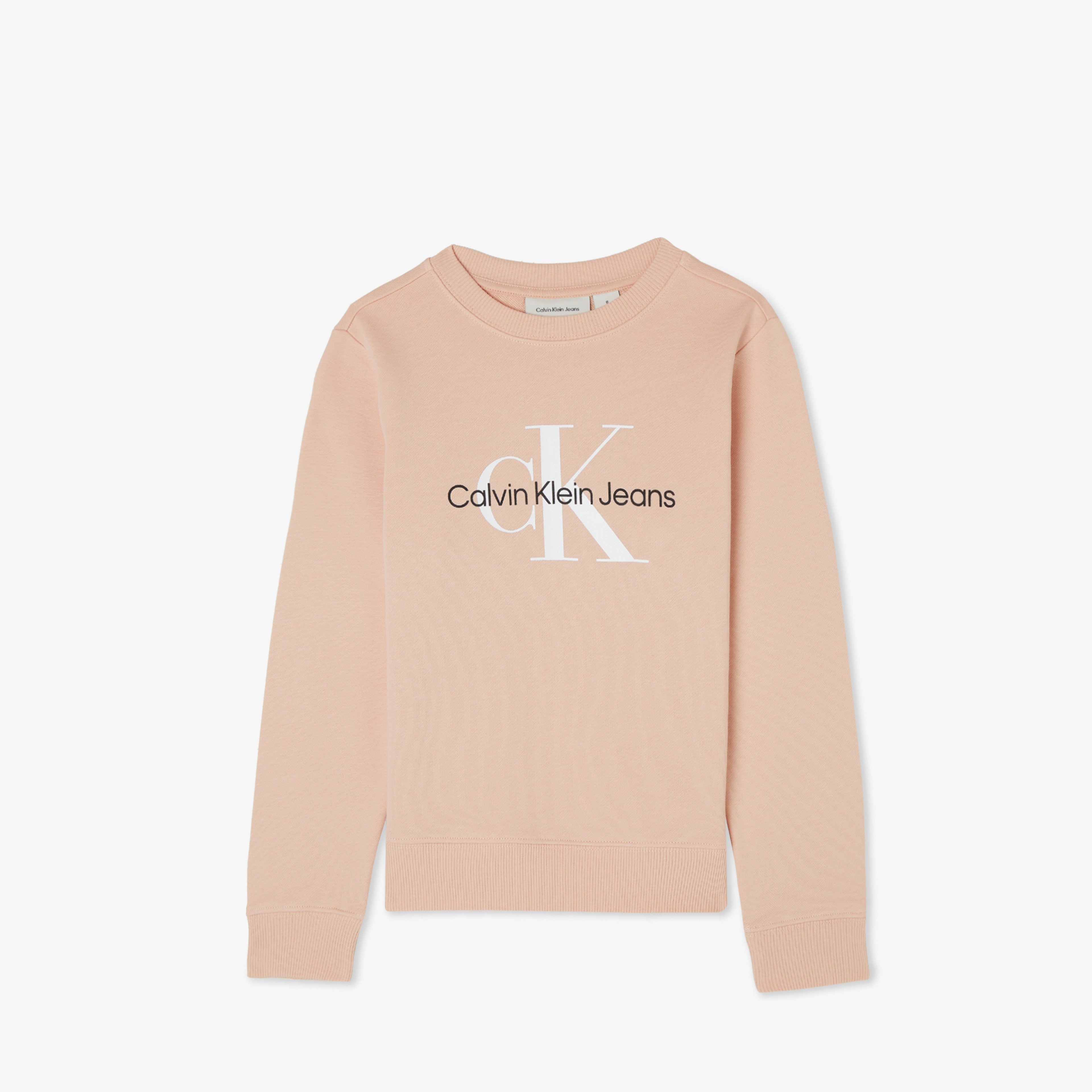 Calvin Klein Monogram Terry Çocuk Pembe Sweatshirt