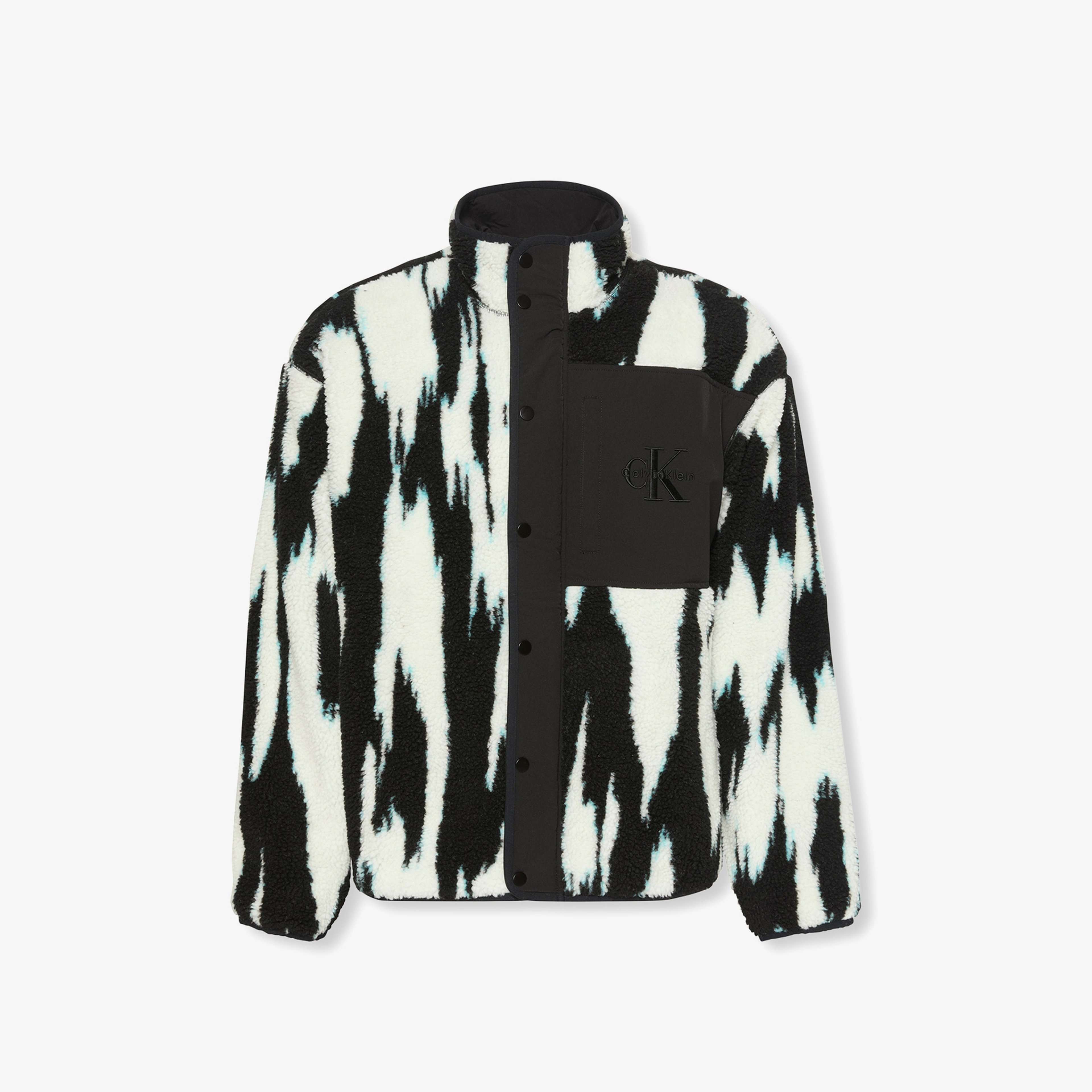 Calvin Klein Jacquard 3 Sherpa Erkek Siyah Sweatshirt