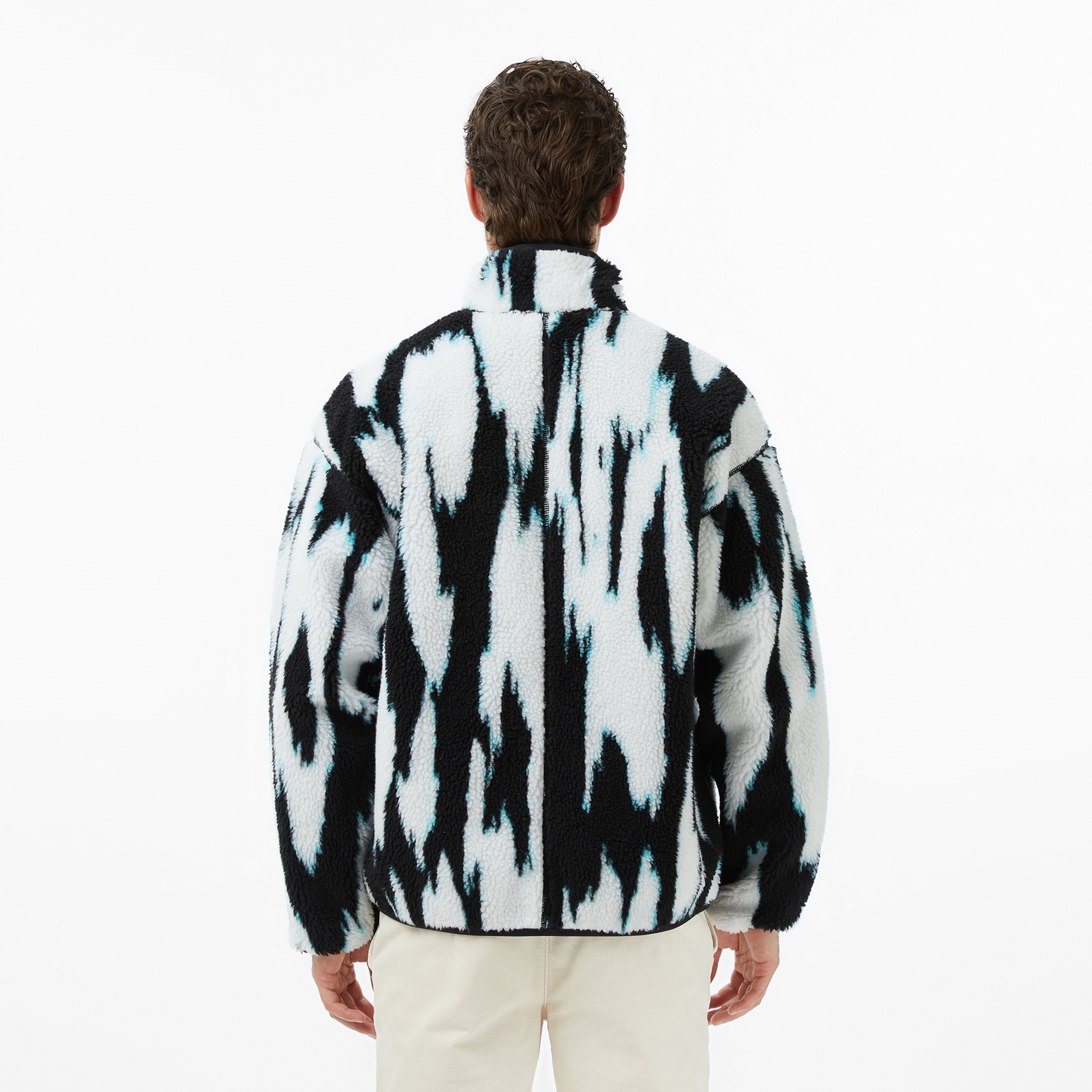 Calvin Klein Jacquard 3 Sherpa Erkek Siyah Sweatshirt