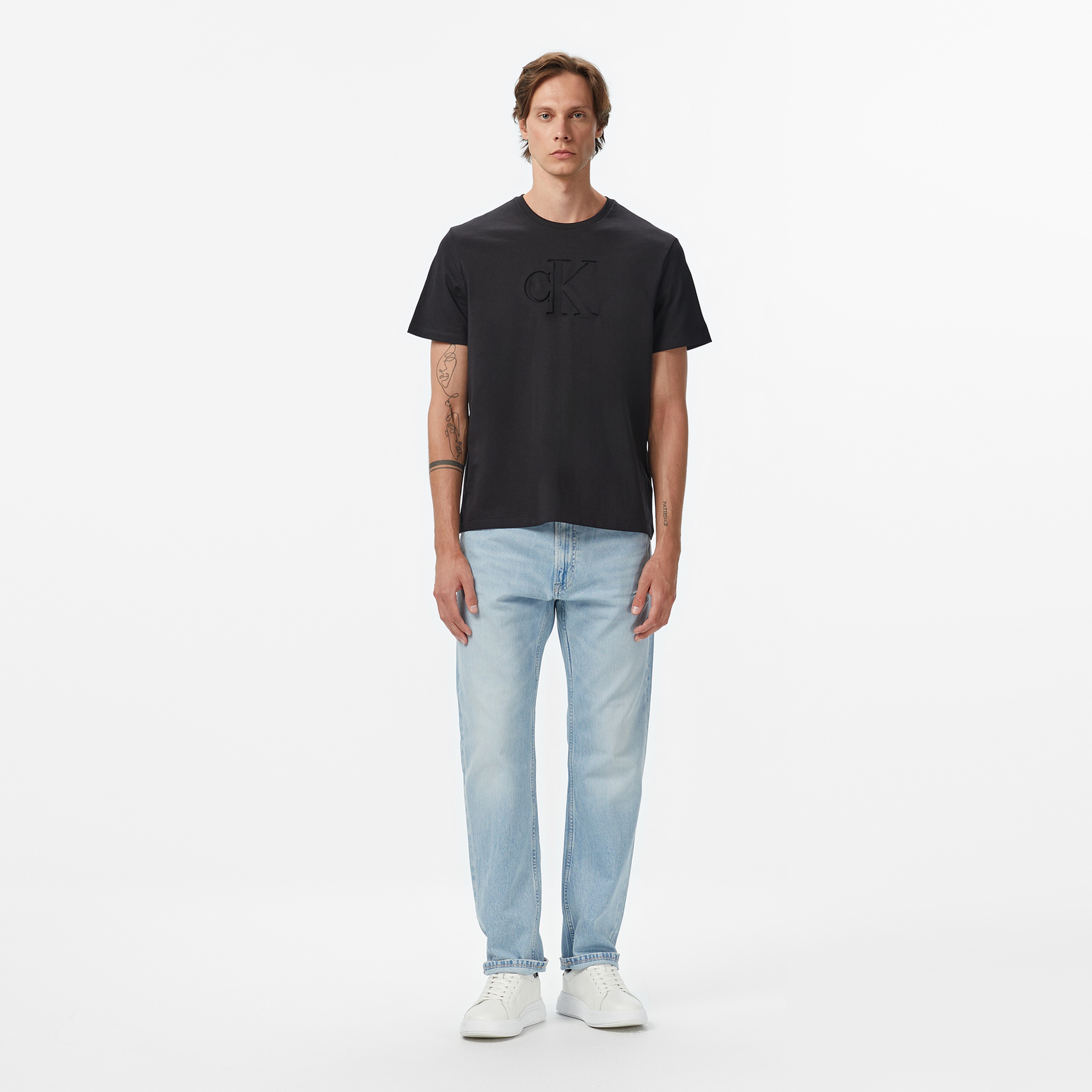 Calvin Klein Deboss Mono Graphic Erkek Siyah T-Shirt