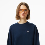 Tommy Hilfiger Script Pique Kadın Mavi Hoodie